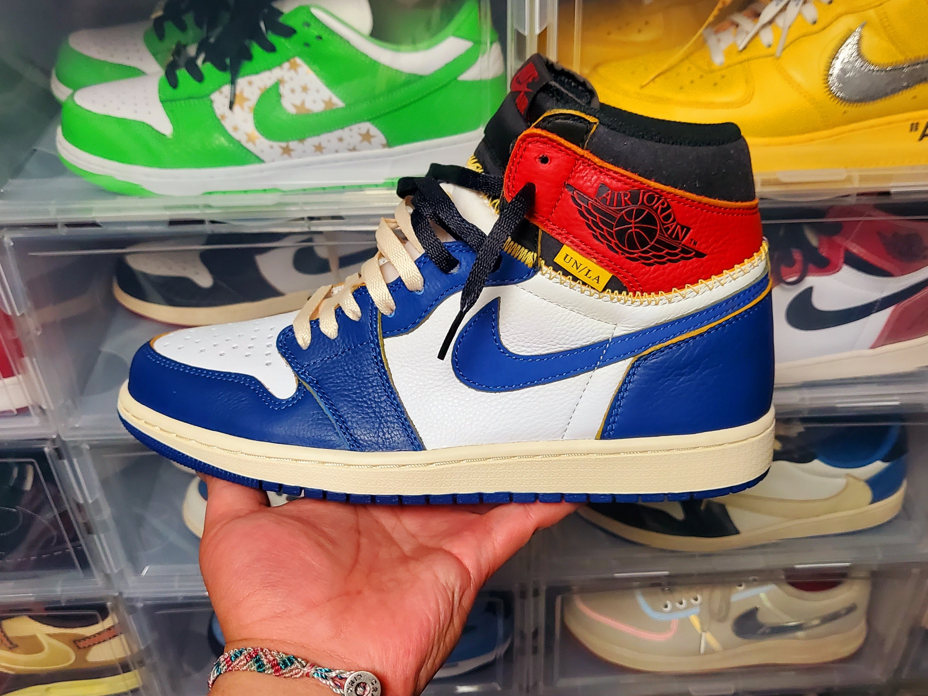 Jordan 1 x Union Retro High Blue Toe, Jordan 1 x Union Retro High Black Toe 착용 스타일 - 2