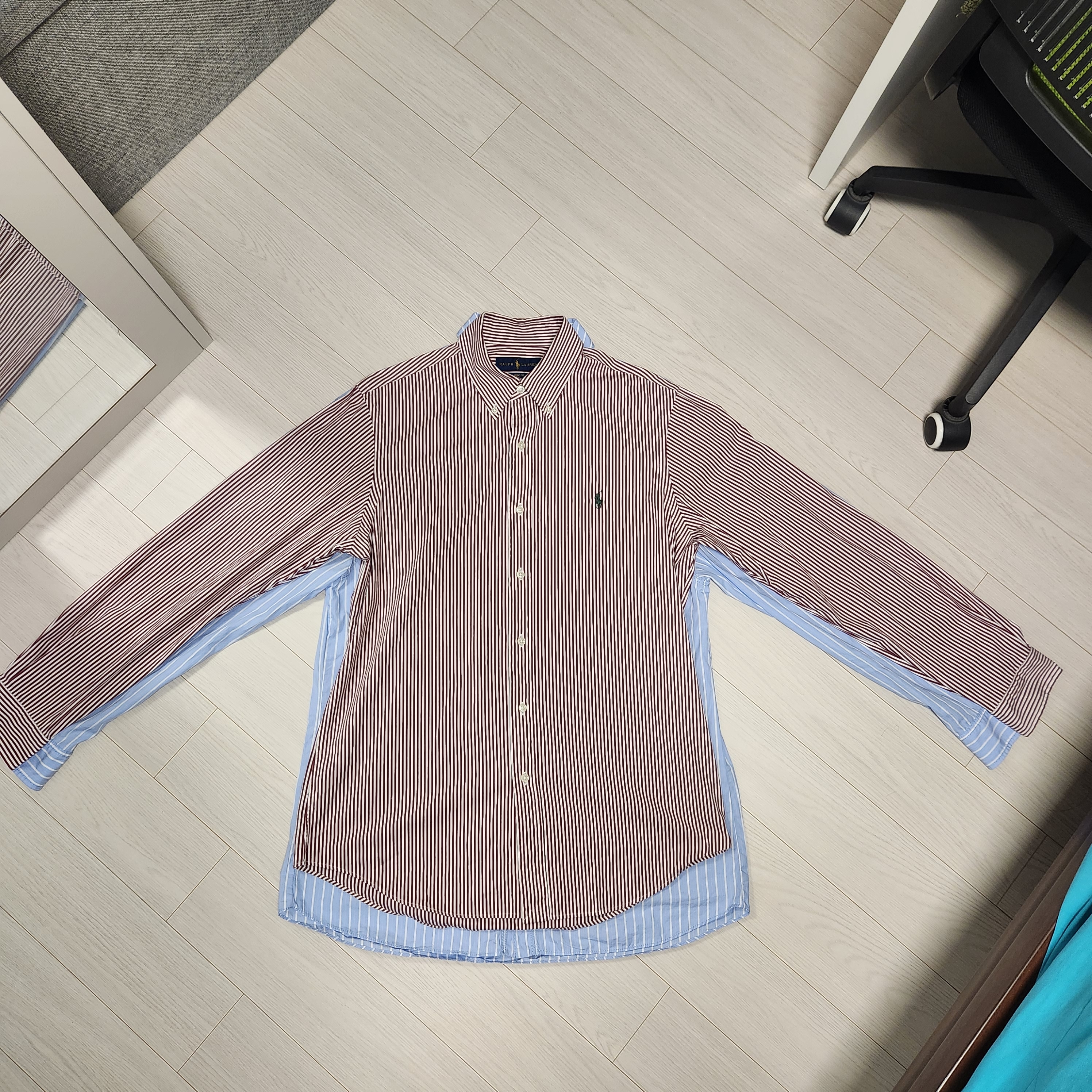 Zara x Ader Error Striped Poplin Shirt Stripe 착용 스타일 - 4