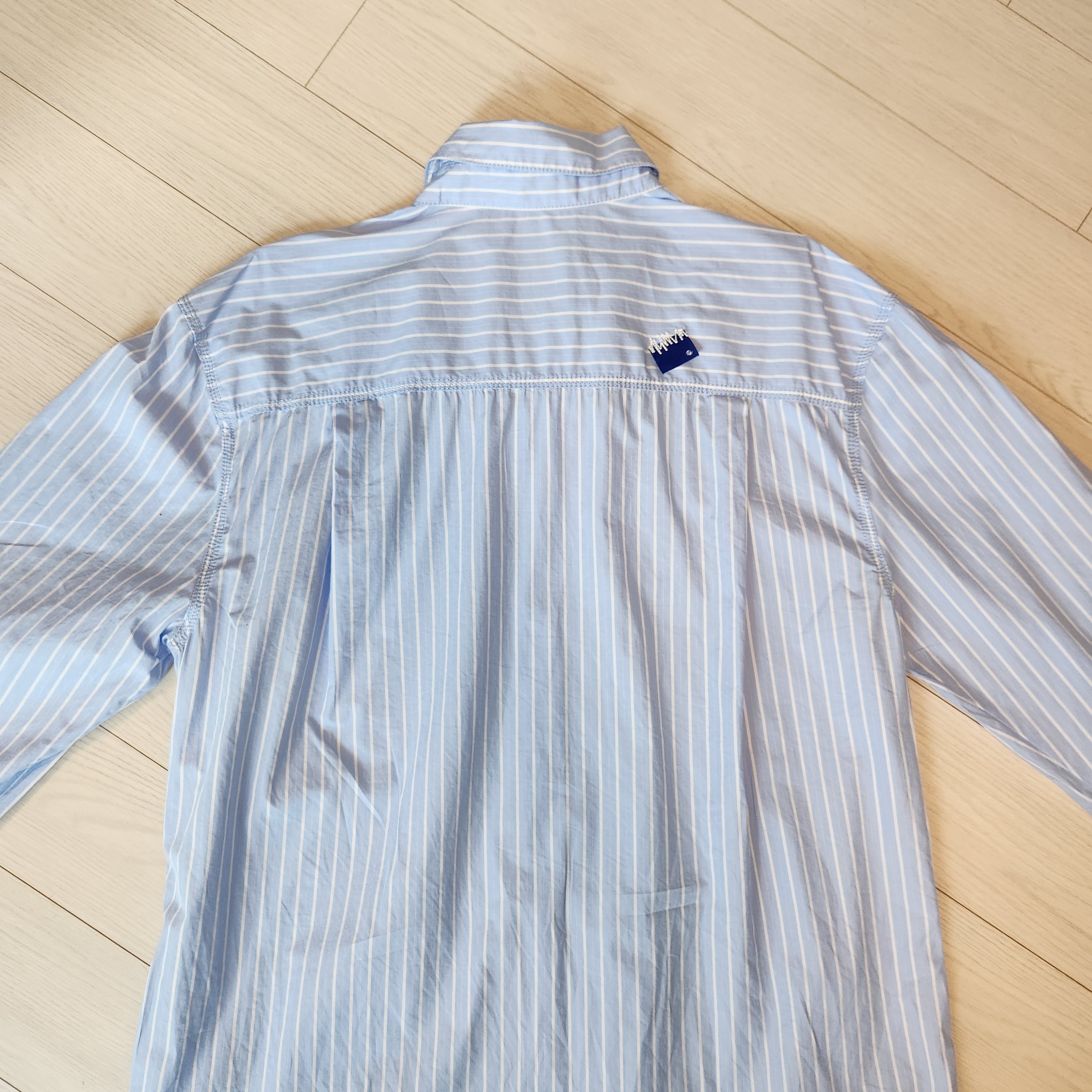 Zara x Ader Error Striped Poplin Shirt Stripe 착용 스타일 - 2