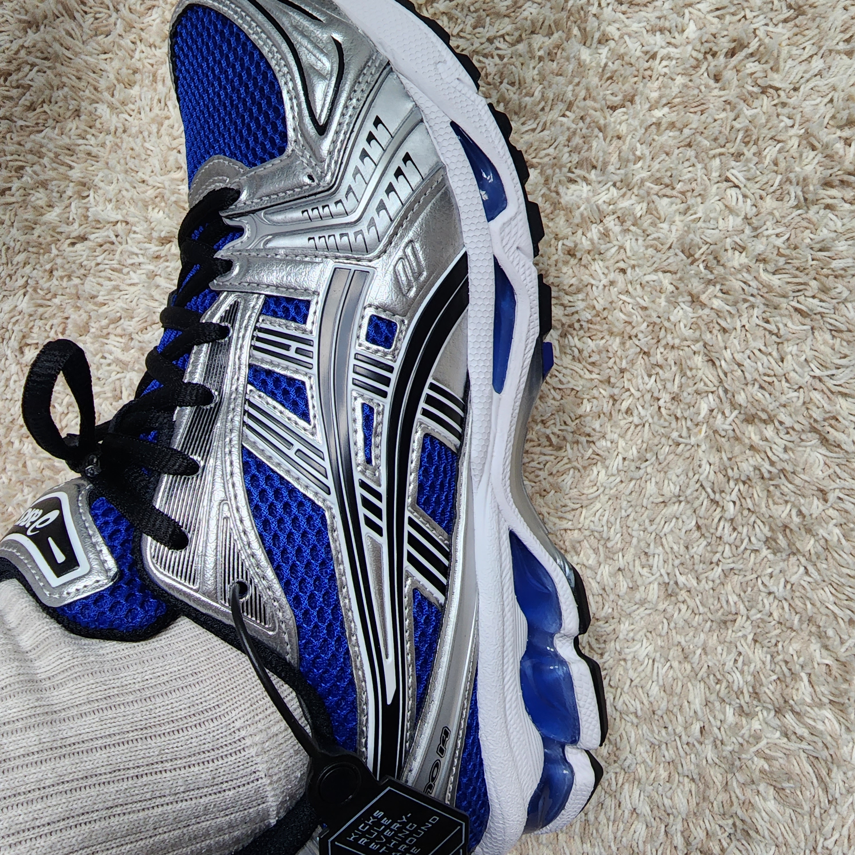 Asics Gel-Kayano 14 Monaco Blue Black 착용 스타일 - 2