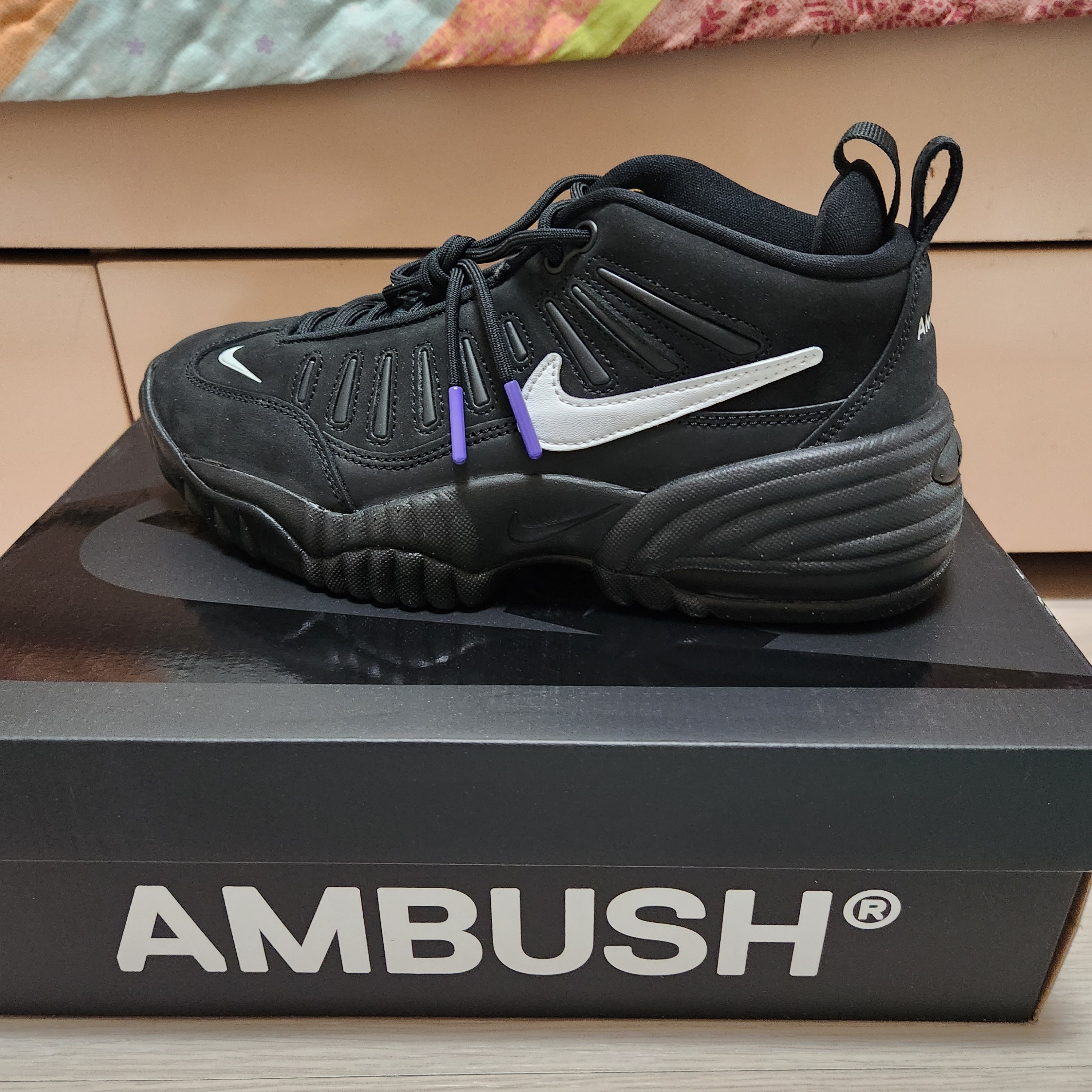 Nike x Ambush Air Adjust Force SP Black and Psychic Purple 착용 스타일 - 1