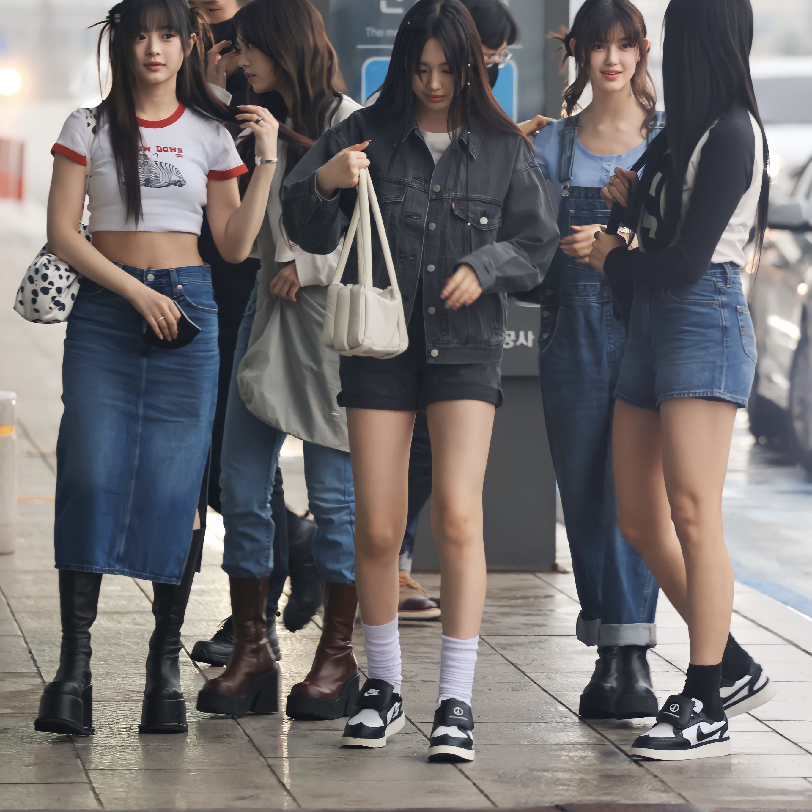 Nike x Peaceminusone Kwondo1 Black and White 착용 스타일 - 1
