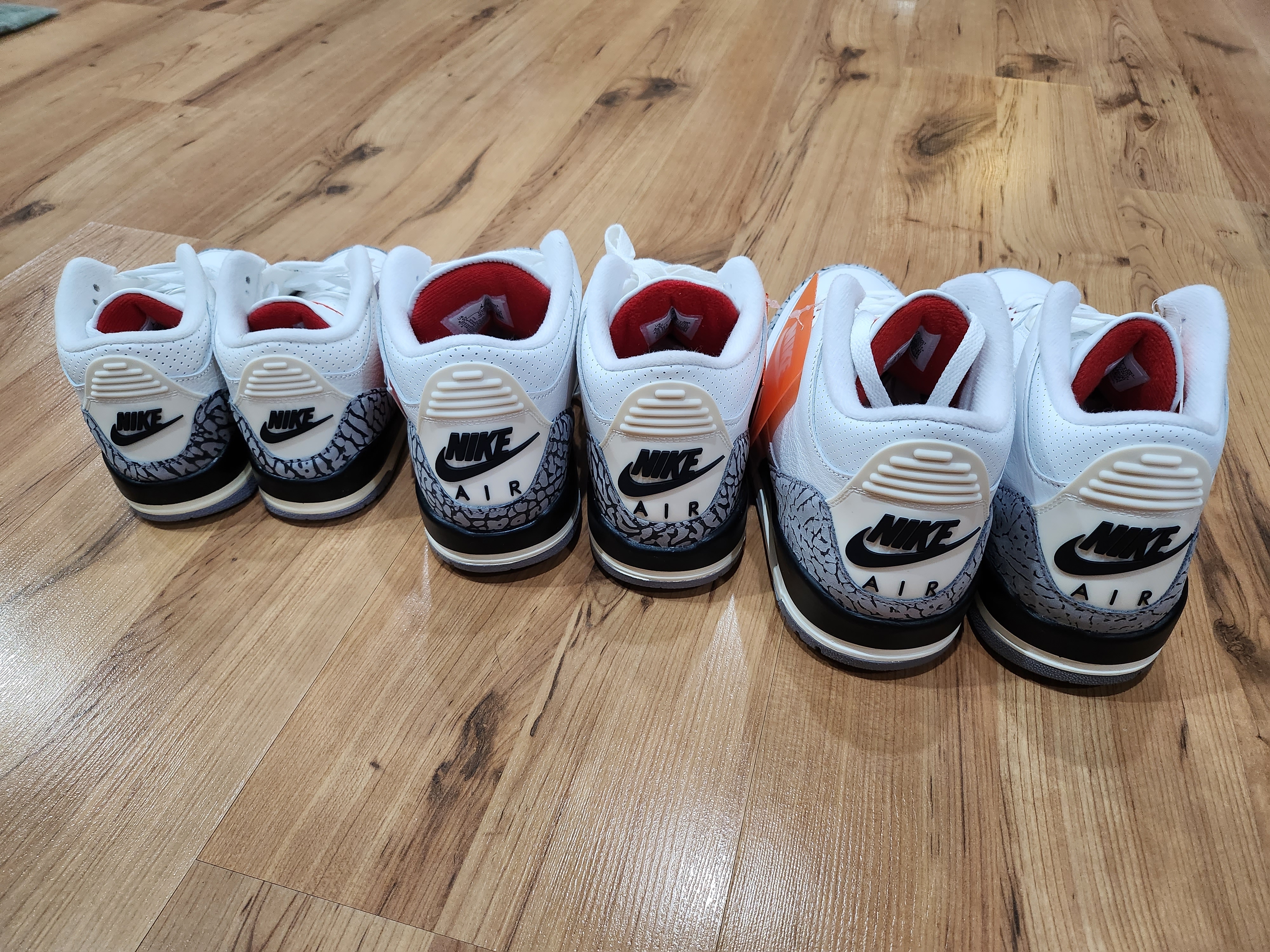 Jordan 3 Retro White Cement Reimagined, (GS) Jordan 3 Retro White Cement Reimagined 착용 스타일 - 4