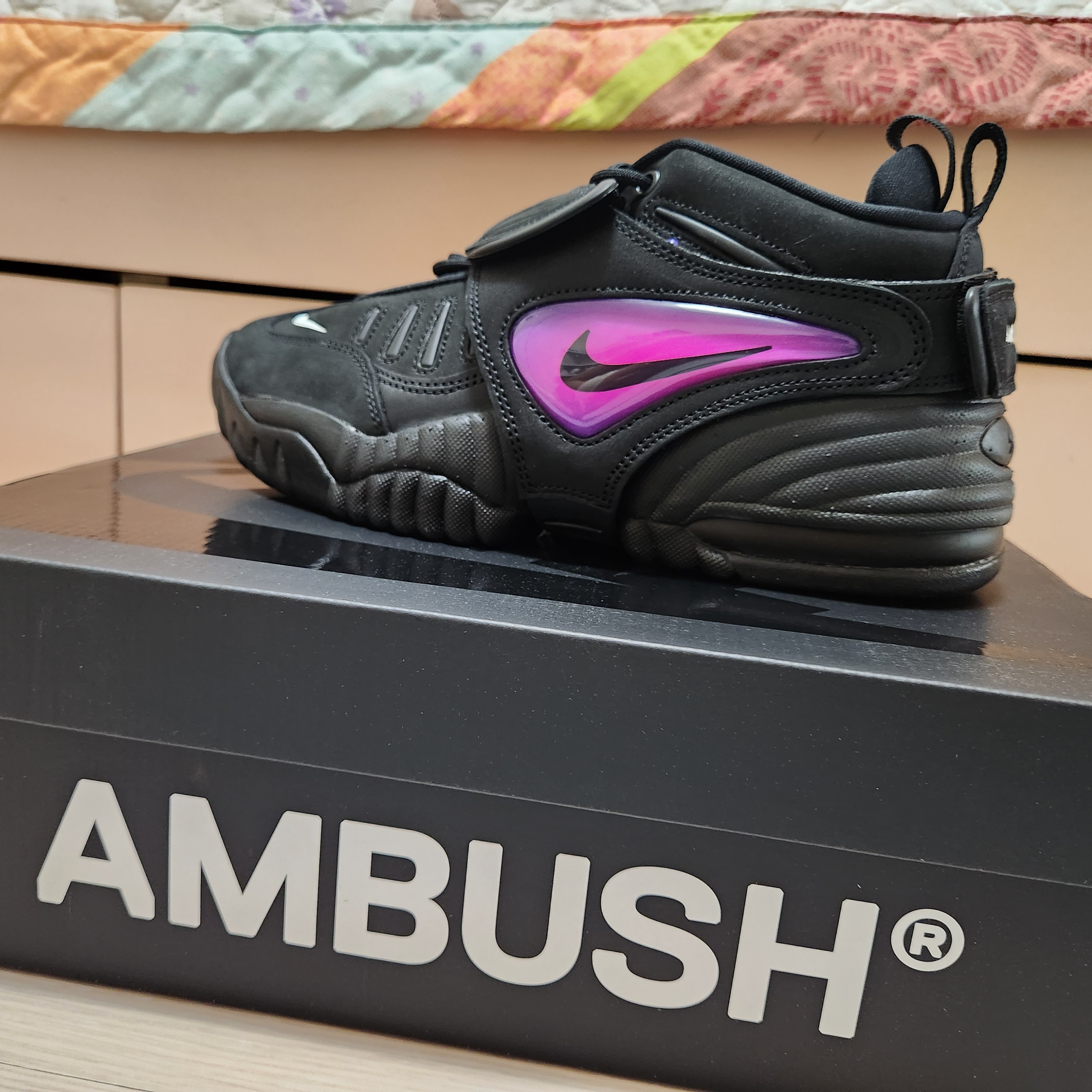 Nike x Ambush Air Adjust Force SP Black and Psychic Purple 착용 스타일 - 3