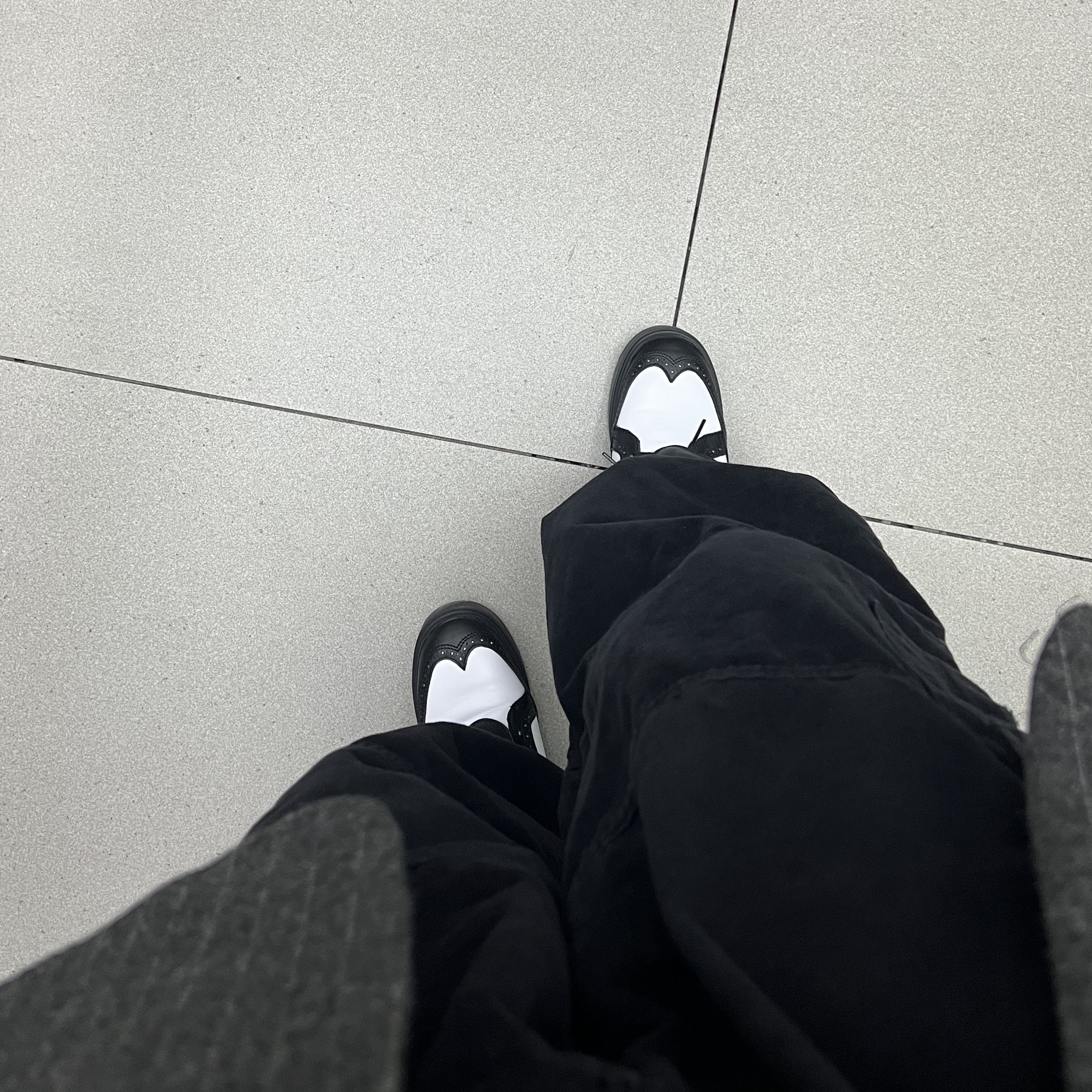 Nike x Peaceminusone Kwondo1 Black and White 착용 스타일