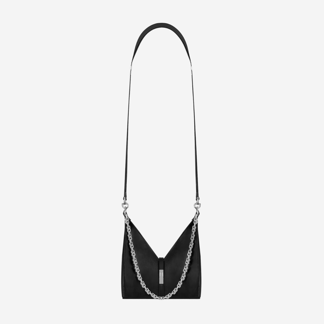 Givenchy Mini Cut Out Bag in Box Leather with Chain Black 상세 이미지 2