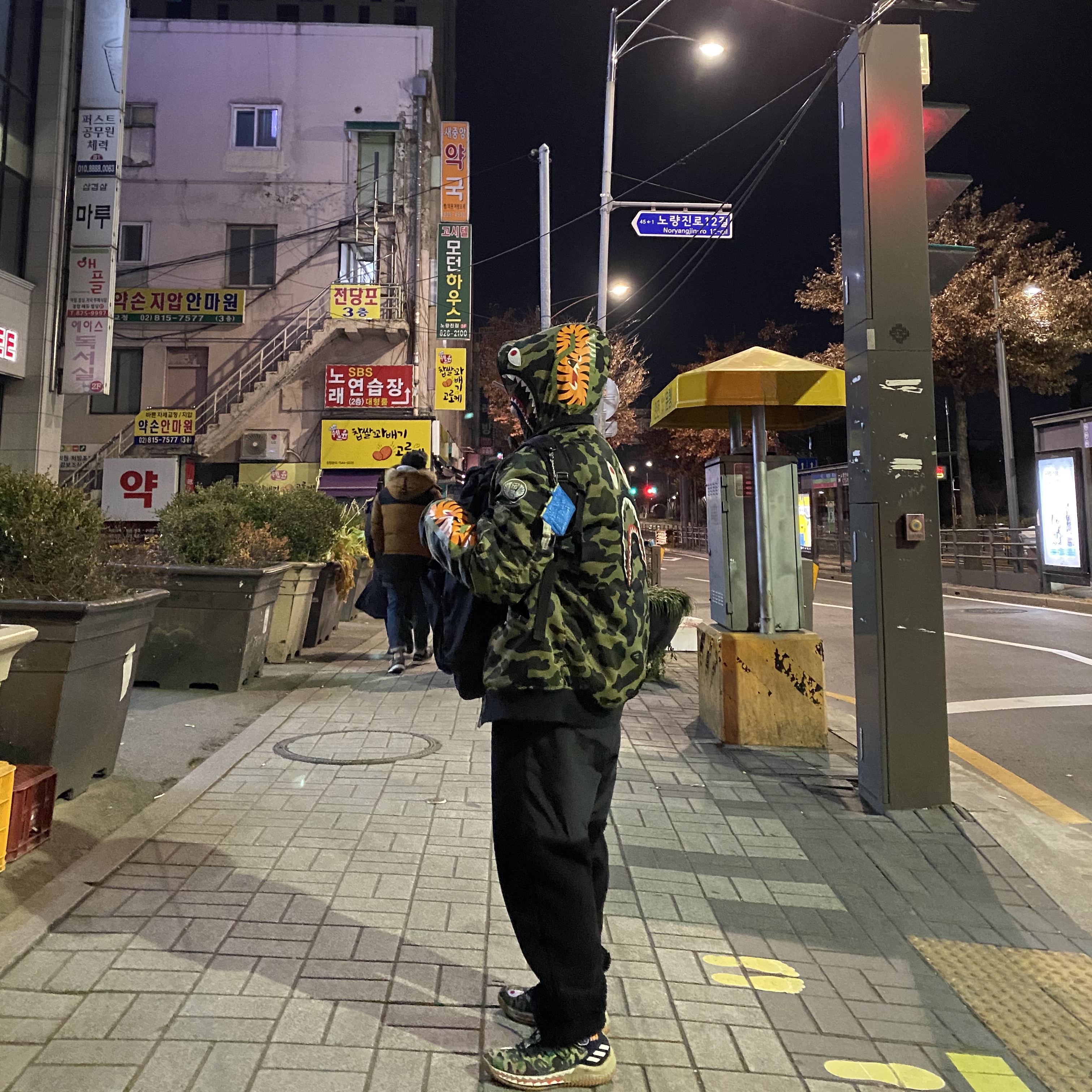 Adidas x BAPE Dame 4 Green Camo 착용 스타일