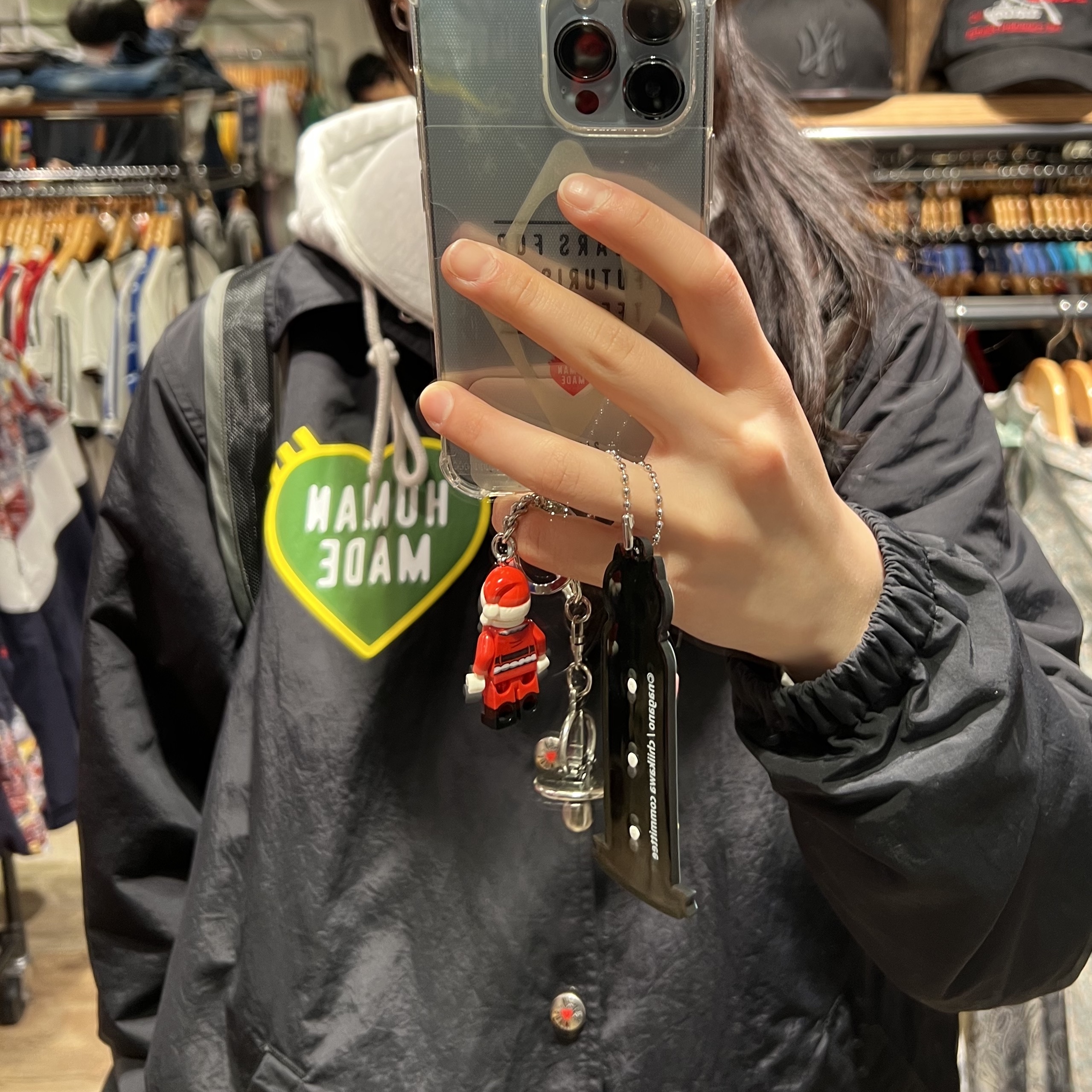 Human Made Coach Jacket Black 착용 스타일 - 2