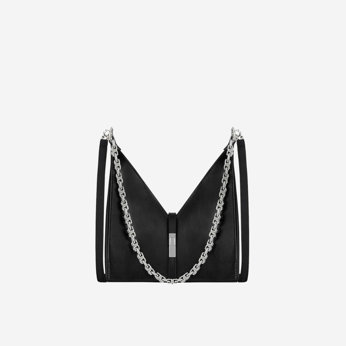 Givenchy Mini Cut Out Bag in Box Leather with Chain Black 상세 이미지 1