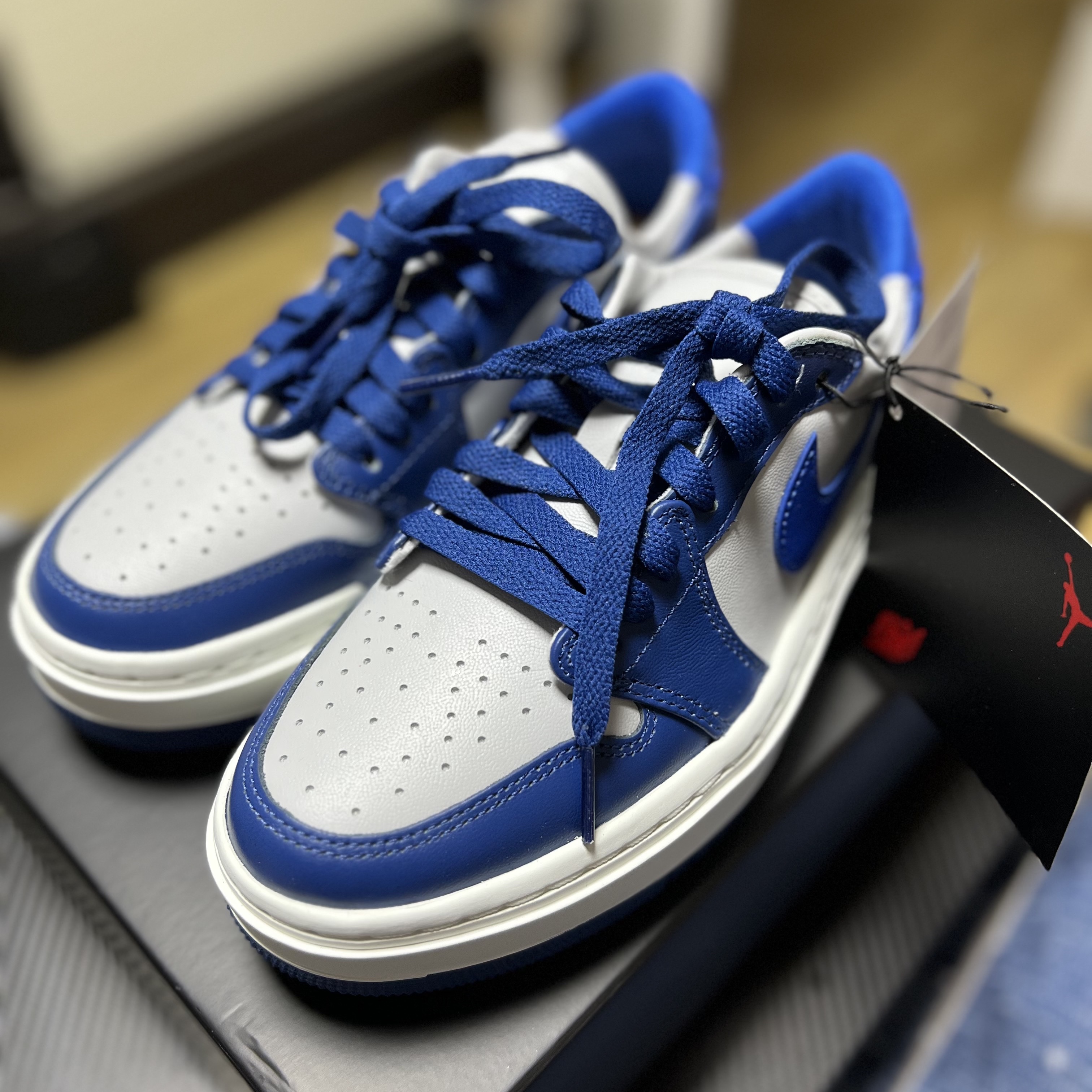 (W) Jordan 1 Elevate Low French Blue 착용 스타일 - 1