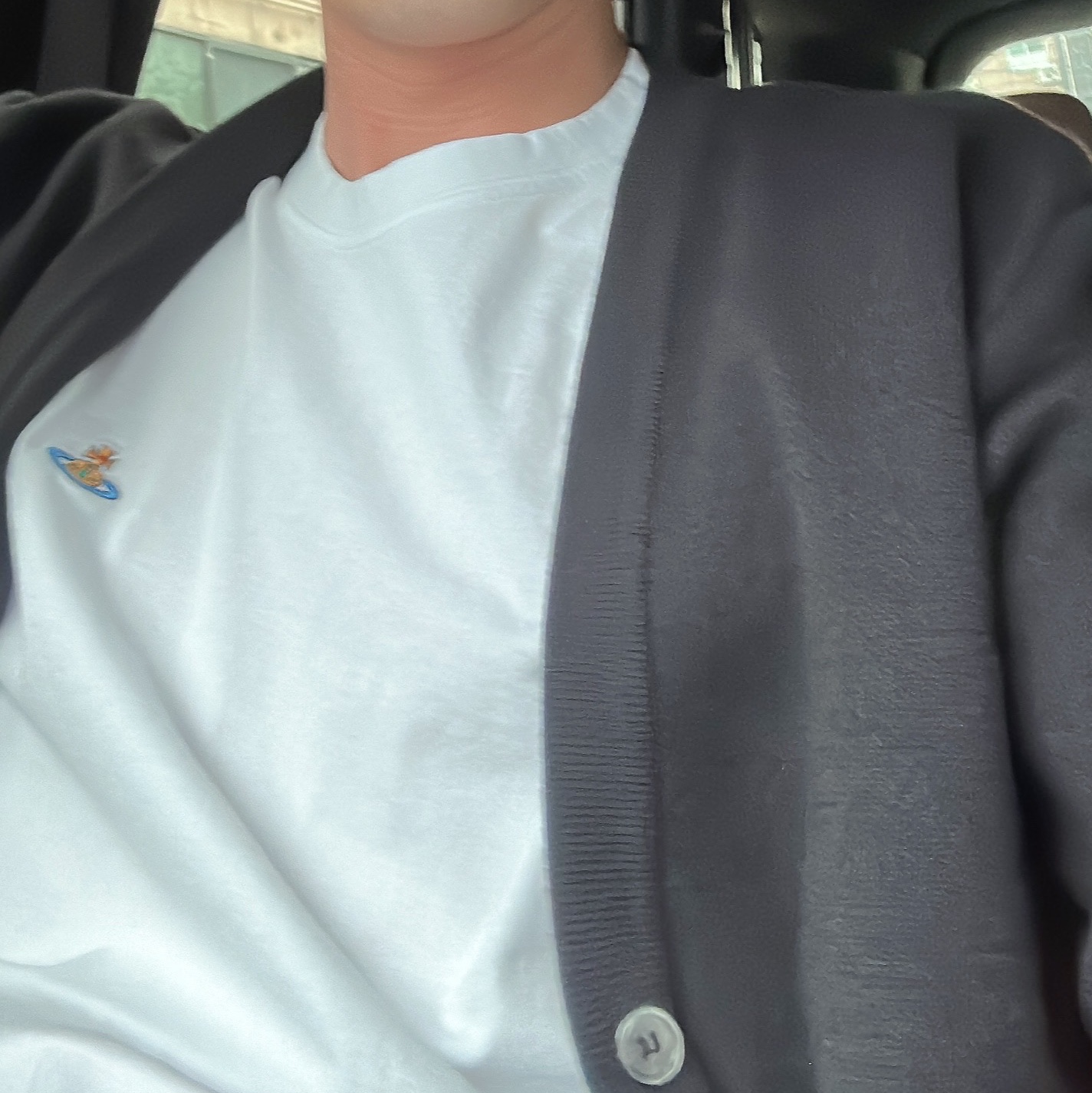 Vivienne Westwood Classic Logo T-Shirt White 착용 스타일