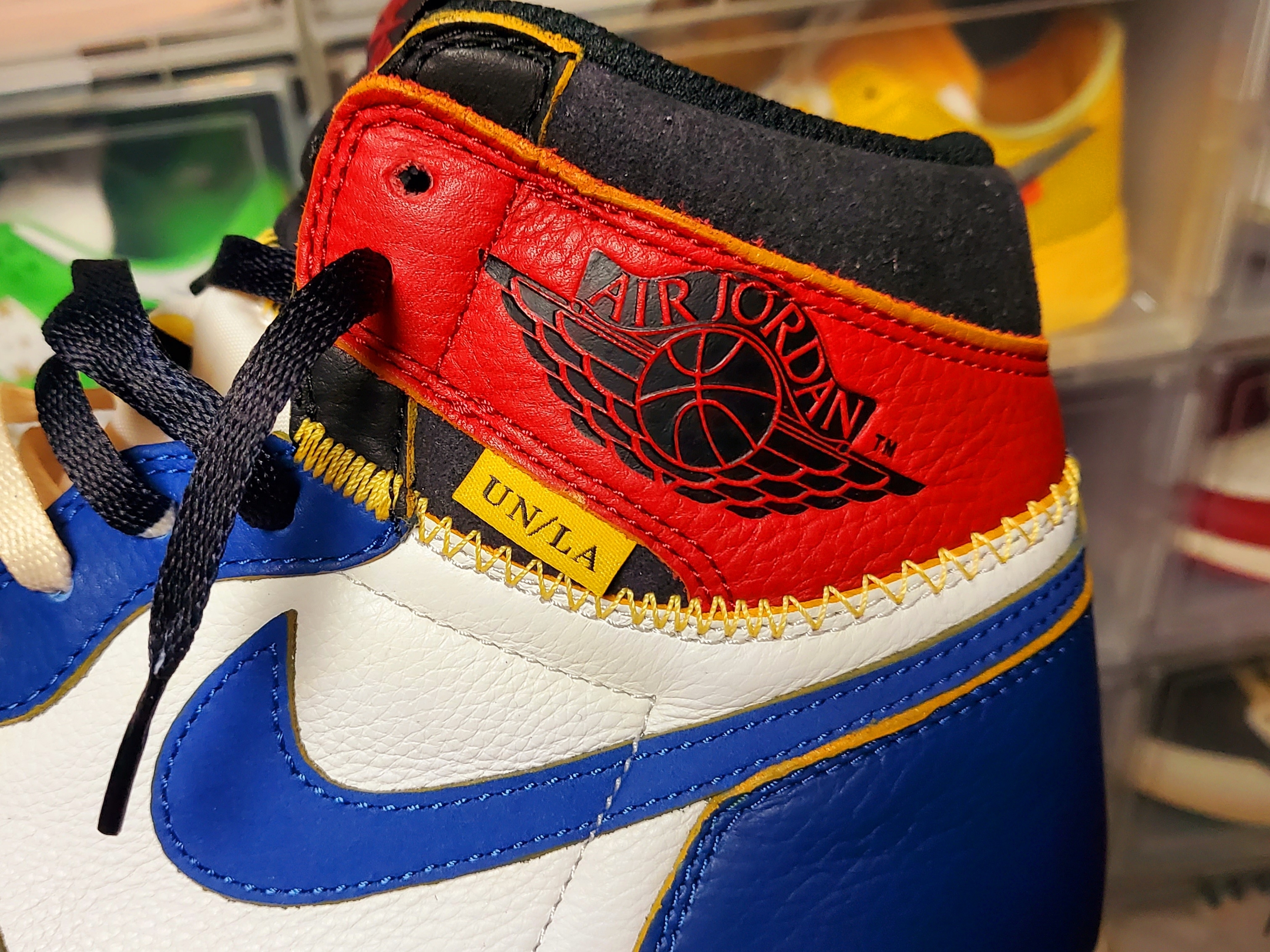 Jordan 1 x Union Retro High Blue Toe, Jordan 1 x Union Retro High Black Toe 착용 스타일 - 4