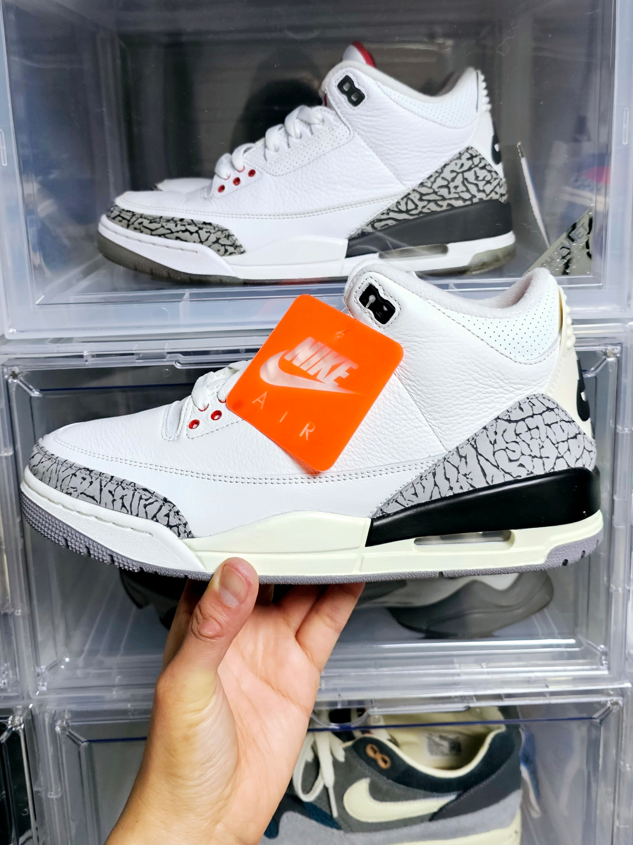 Jordan 3 Retro White Cement Reimagined, Jordan 3 Retro Free Throw Line White Cement 착용 스타일