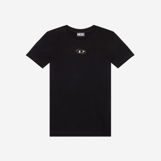 (W) 디젤 T-레그-G9 로고 티셔츠 블랙
