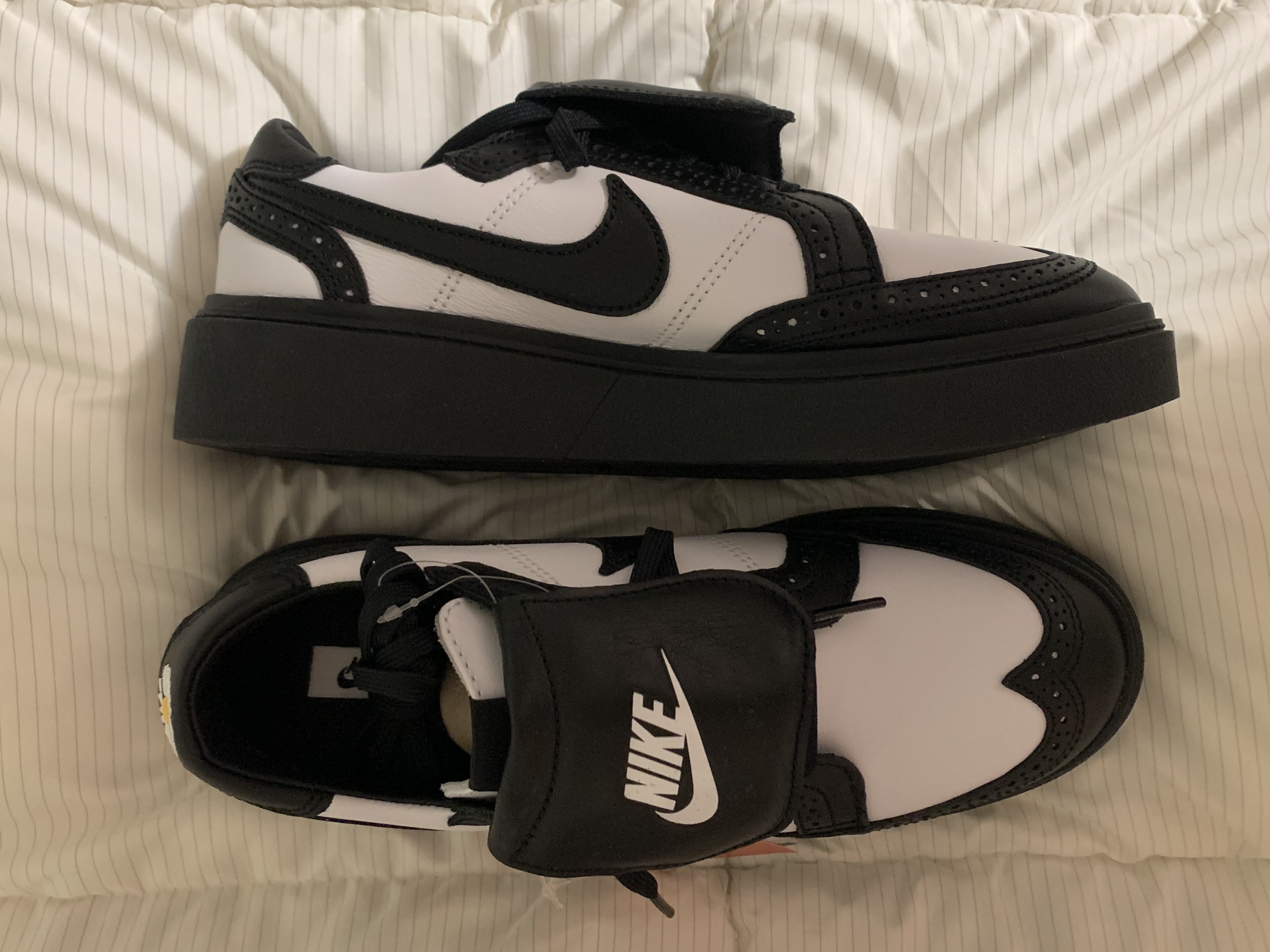 Nike x Peaceminusone Kwondo1 Black and White 착용 스타일 - 1