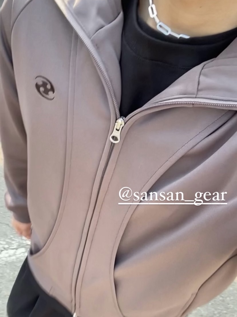 Sansan Gear Track Jacket Brown - 22FW 착용 스타일