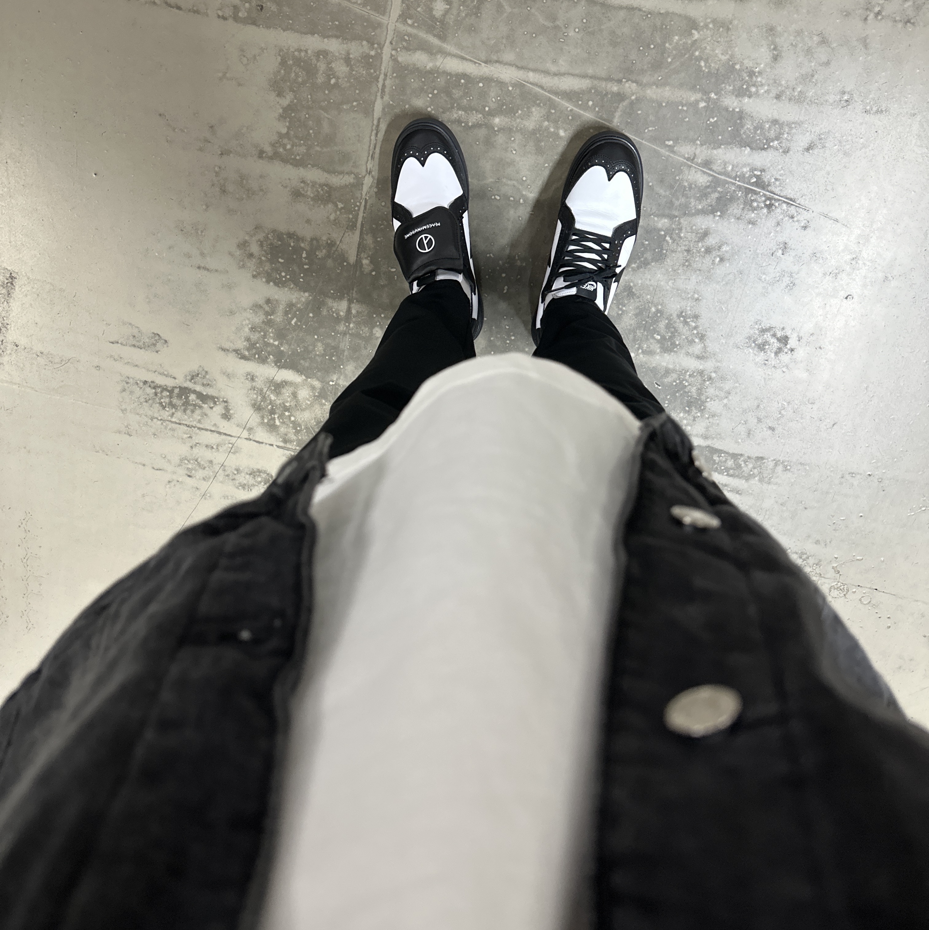 Nike x Peaceminusone Kwondo1 Black and White 착용 스타일