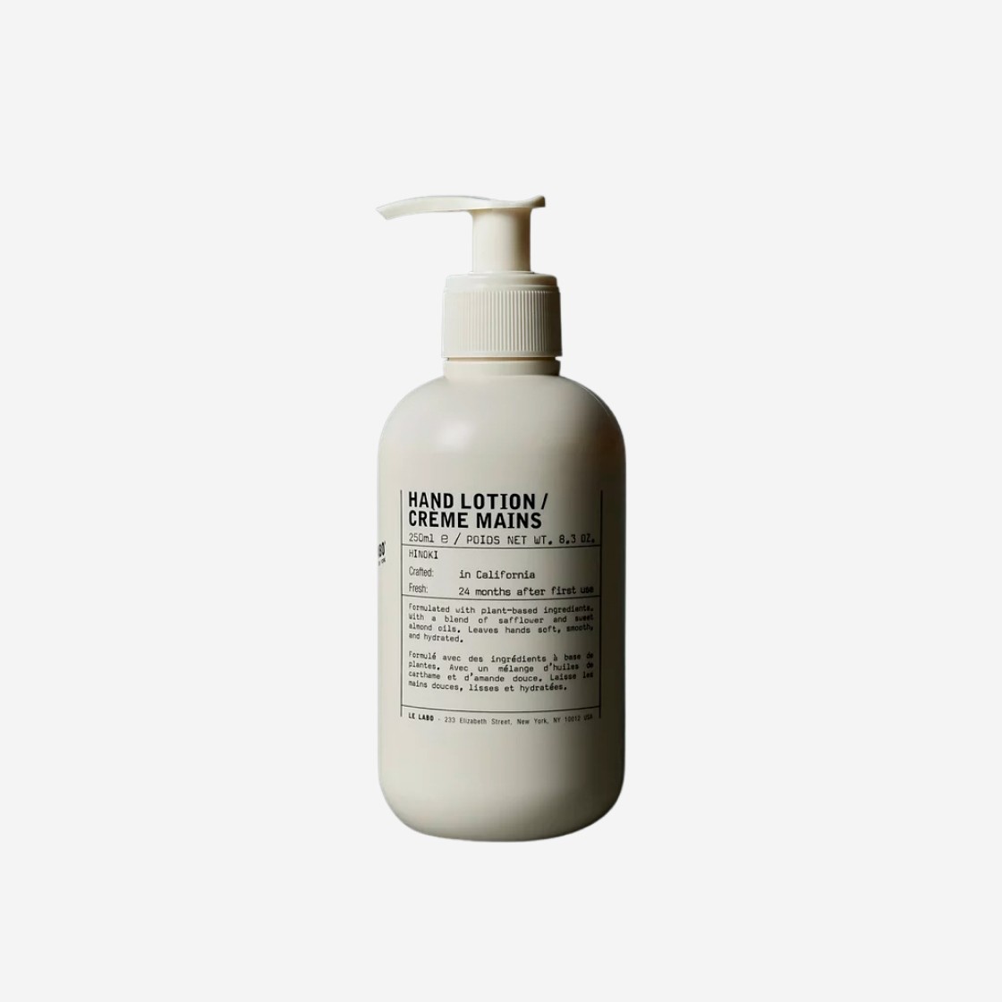 Le Labo Hand Lotion Hinoki 250ml (Korean Ver.) 상세 이미지 1