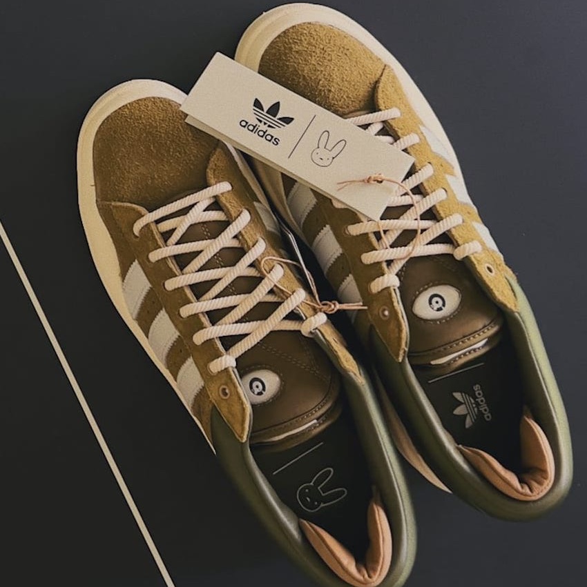 Adidas x Bad Bunny Campus Wild Moss 착용 스타일 - 3