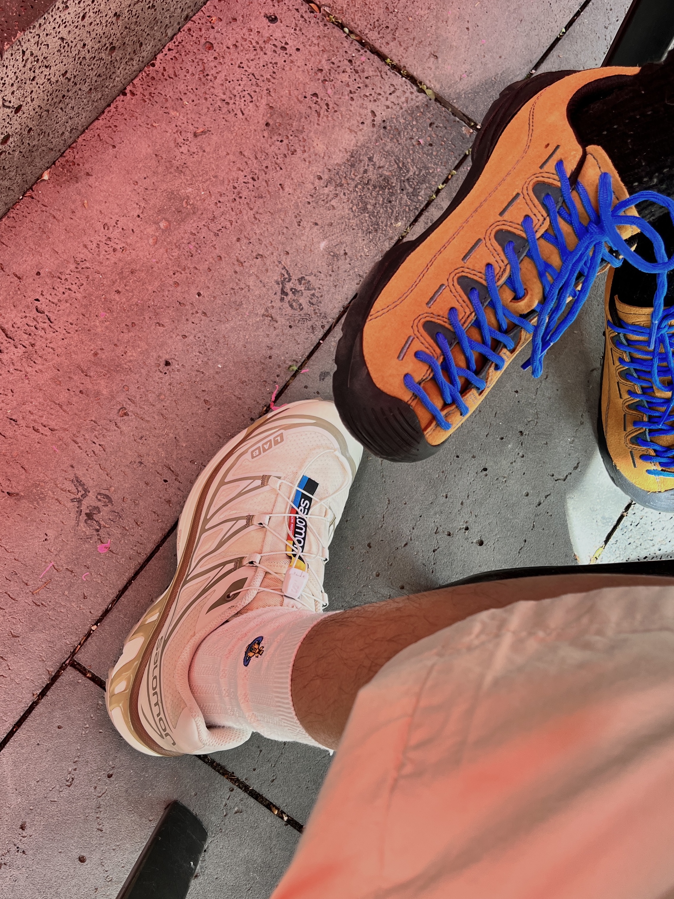 Salomon XT-6 Turtledove, Keen Jasper Suede Sneakers Camel 착용 스타일