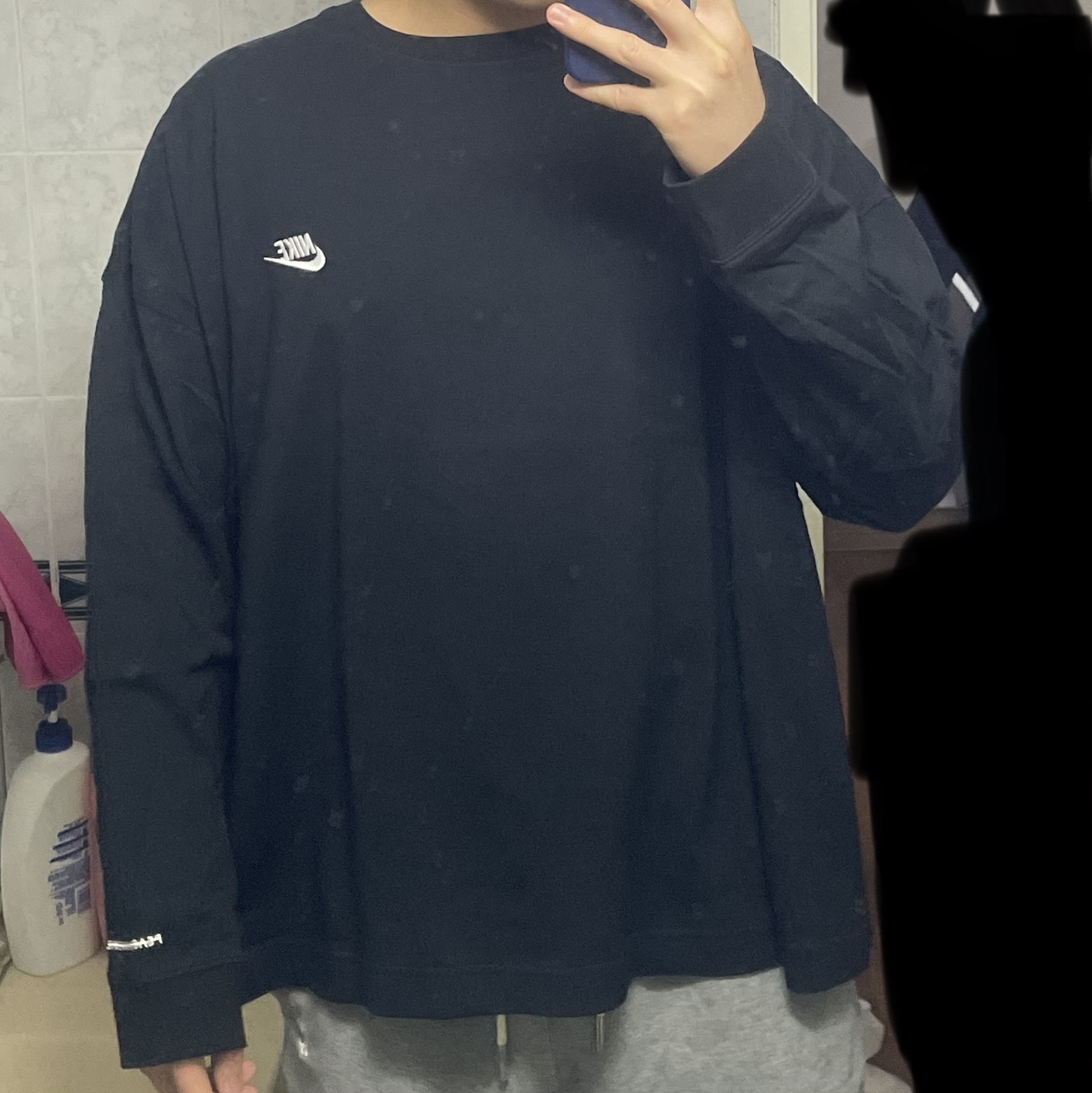 Nike x Peaceminusone LS T-Shirt Black (DR0098-010) 착용 스타일