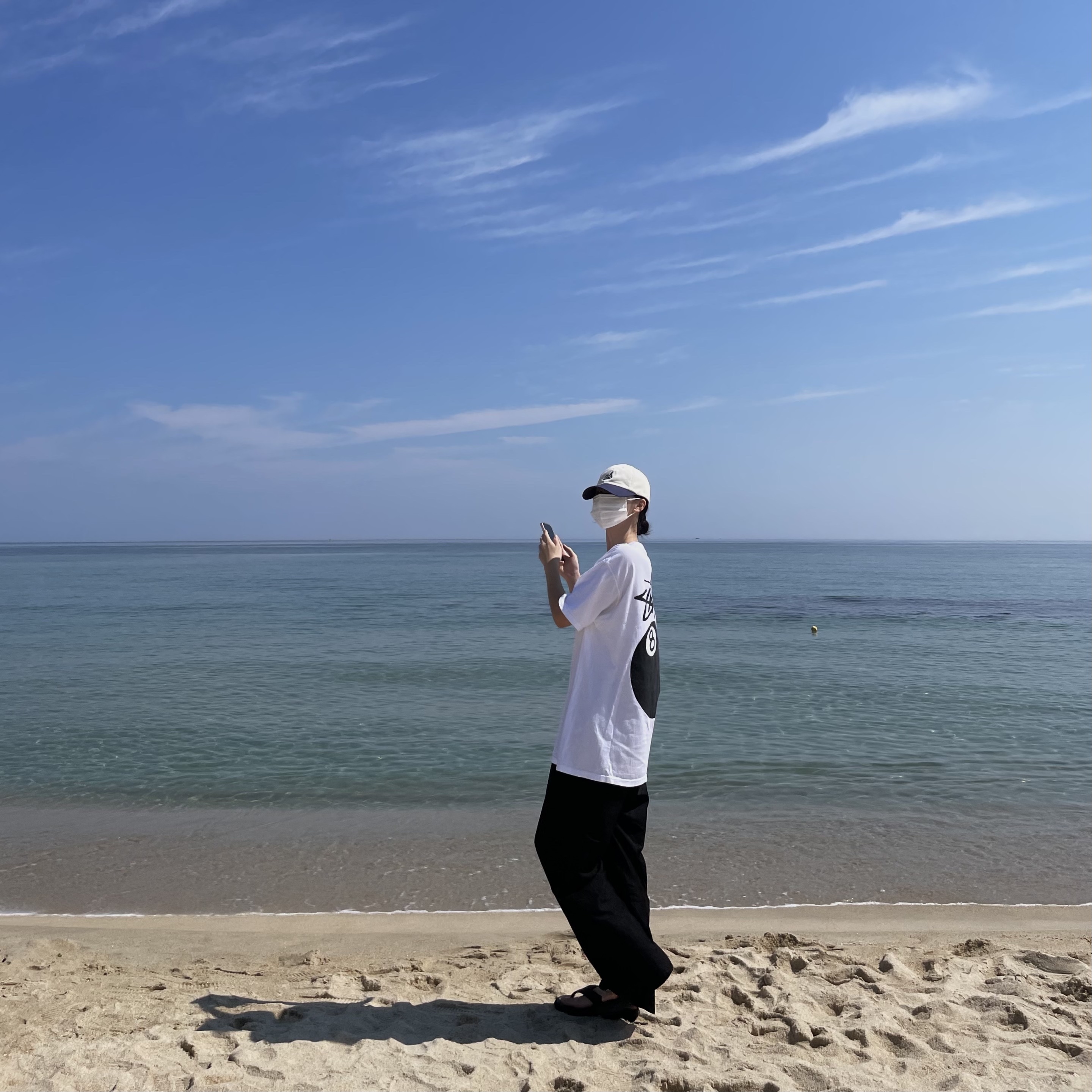 Stussy 8 Ball T-Shirt White - 22SS 착용 스타일 - 3