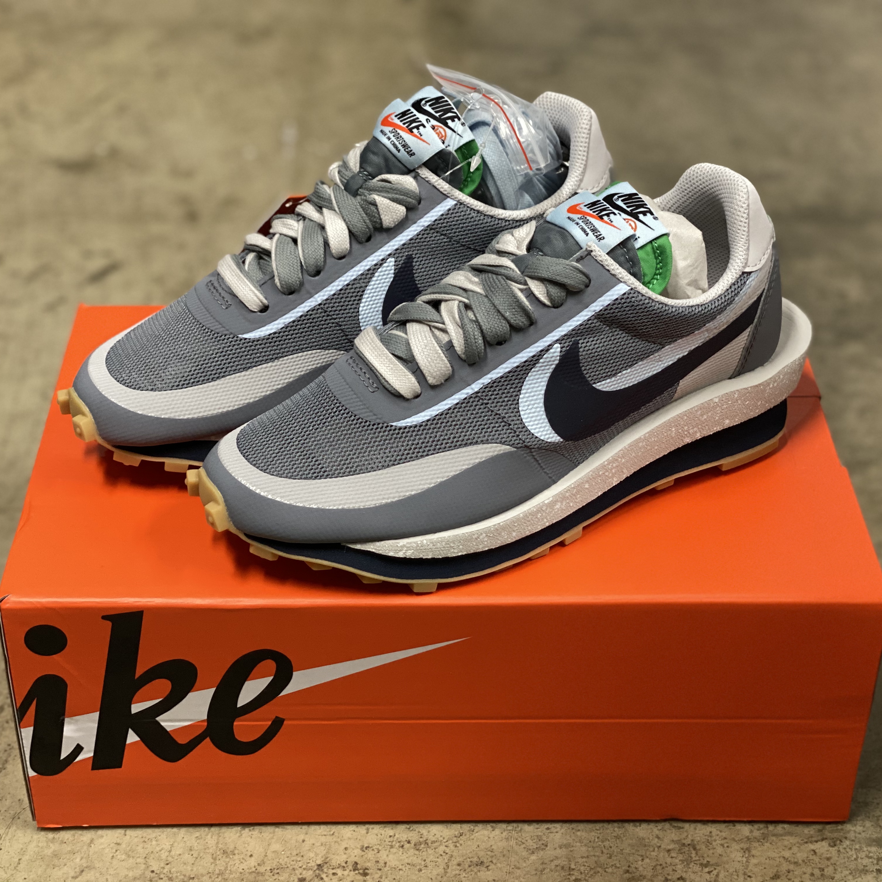 Nike x Sacai x Clot LDWaffle Cool Grey 착용 스타일 - 1