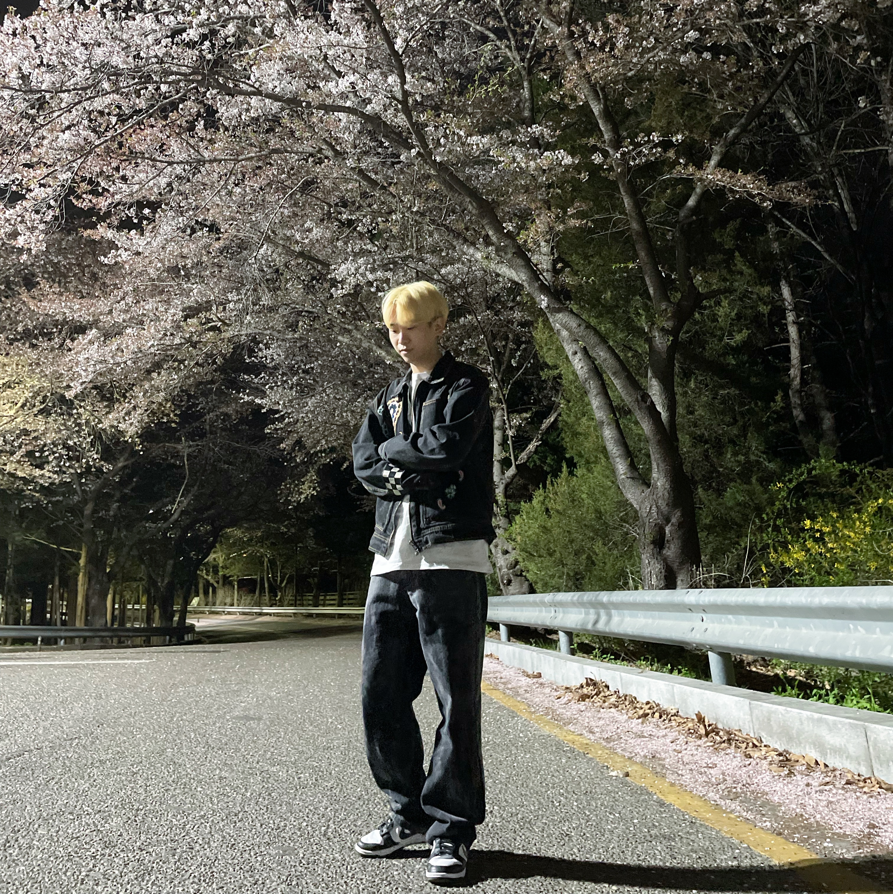 Stussy x Noma t.d. Denim Zip Work Jacket Washed Black, Nike Dunk Low Retro Black 착용 스타일 - 2