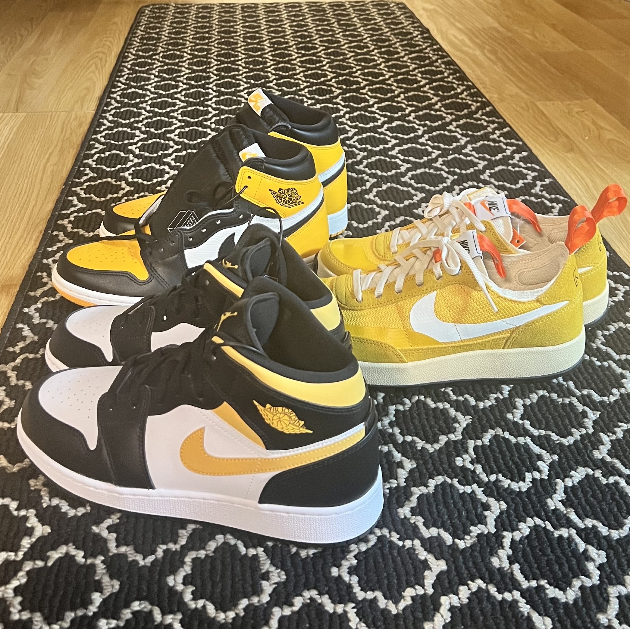 (GS) Jordan 1 Mid Pollen, Nike x Tom Sachs General Purpose Shoe Archive 착용 스타일 - 1