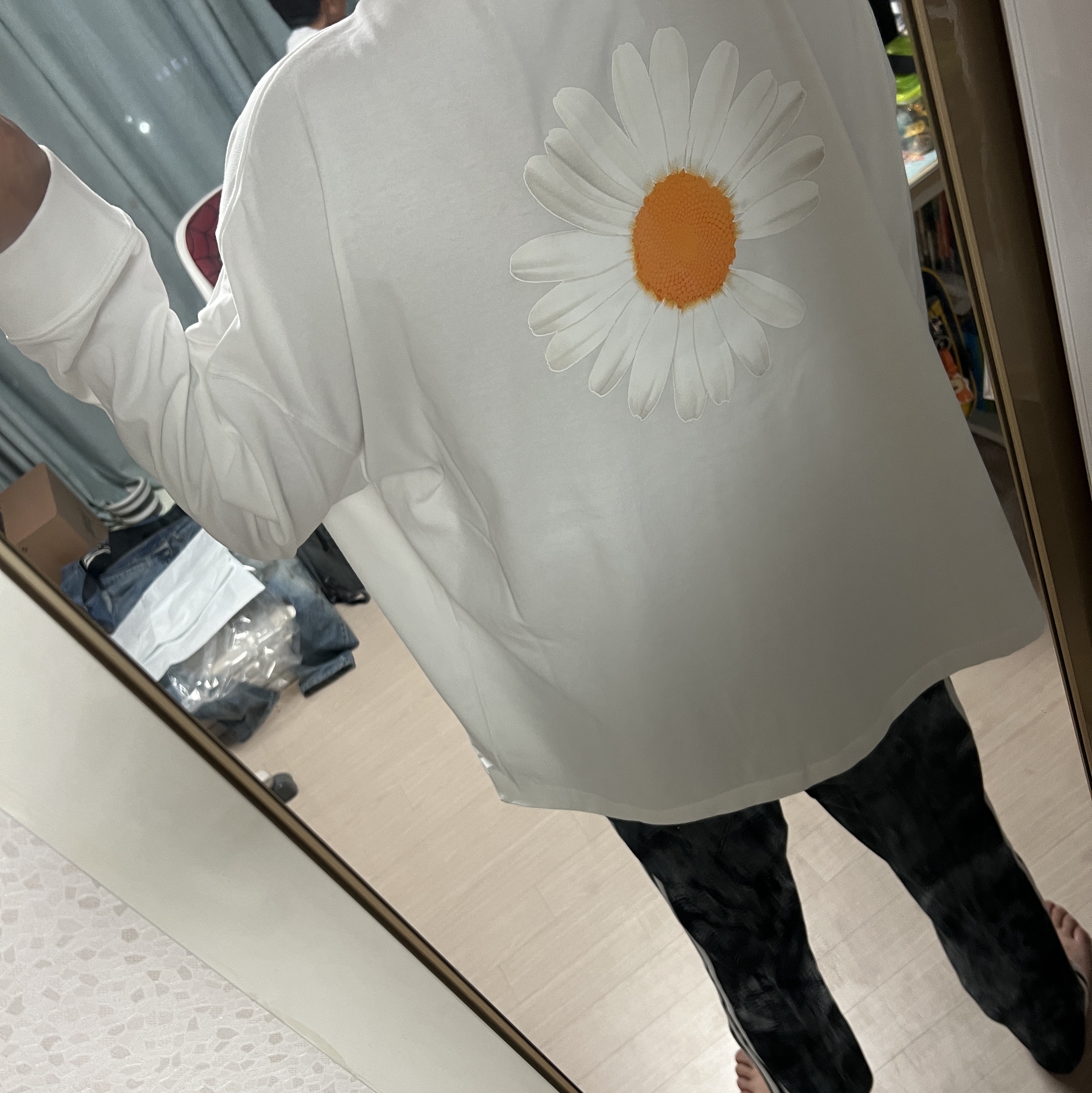 Nike x Peaceminusone LS T-Shirt White (DR0098-100) 착용 스타일 - 3