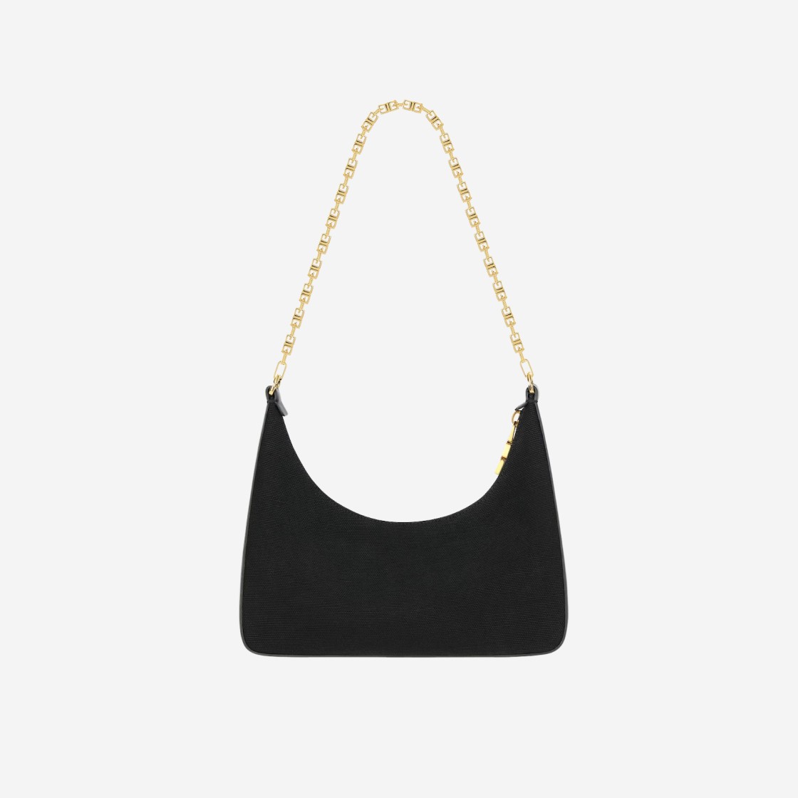 Givenchy Small Moon Cut Out Bag in Cotton Canvas with Chain Black 상세 이미지 2