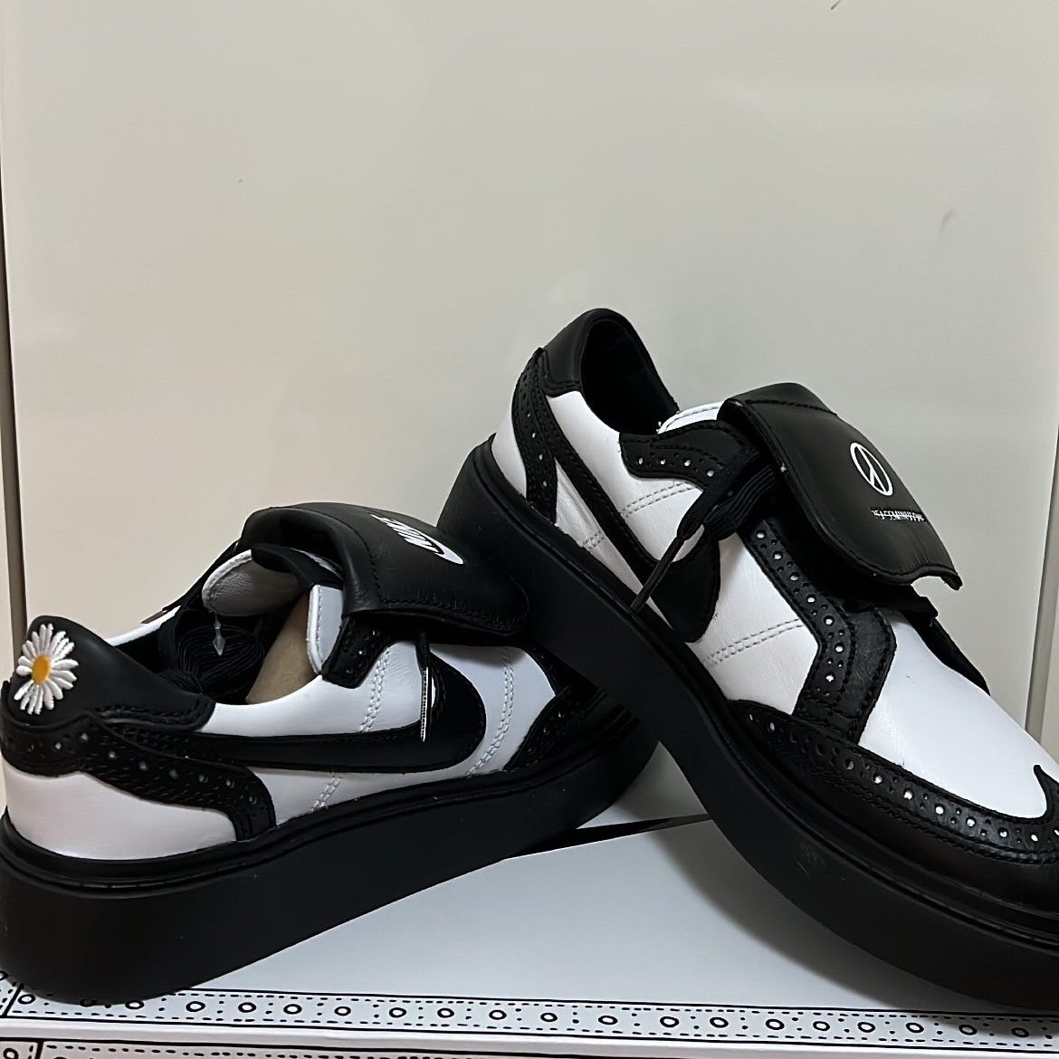 Nike x Peaceminusone Kwondo1 Black and White 착용 스타일