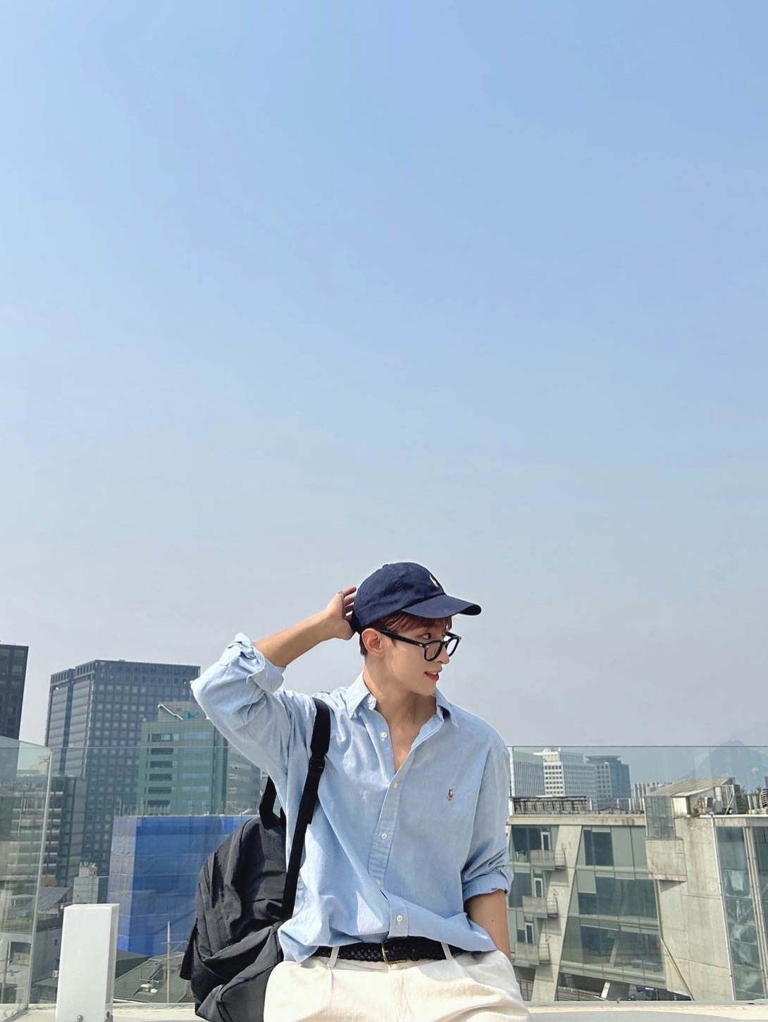 [30% 적립] Polo Ralph Lauren Cotton Chino Ball Cap Newport Navy, Asics Gel-Venture 6 SPS Birch French Blue 착용 스타일 - 2