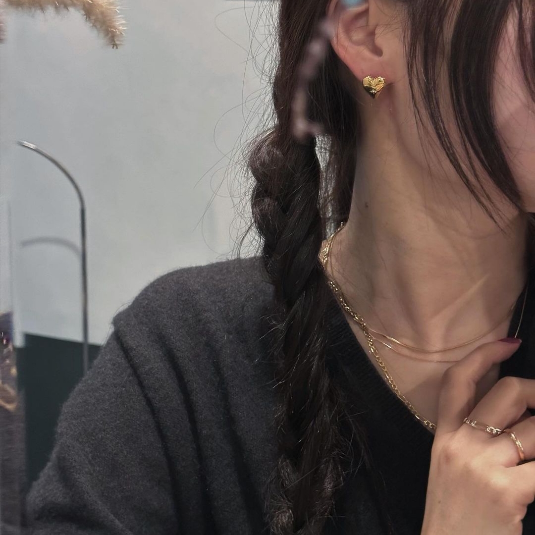 Maman et Fille Women Petit Ami Earrings Yellow 착용 스타일 - 2