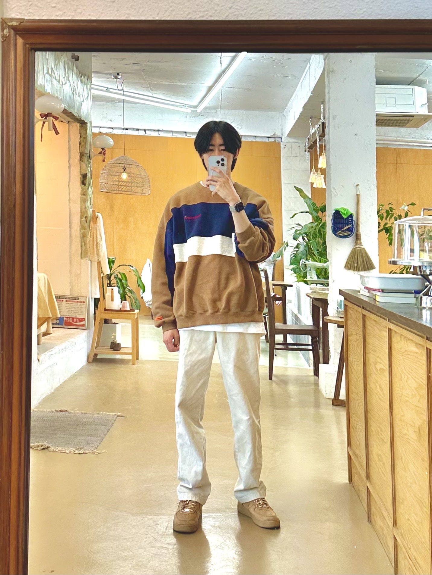 Nike x Supreme Air Force 1 Low Flax 착용 스타일 - 2