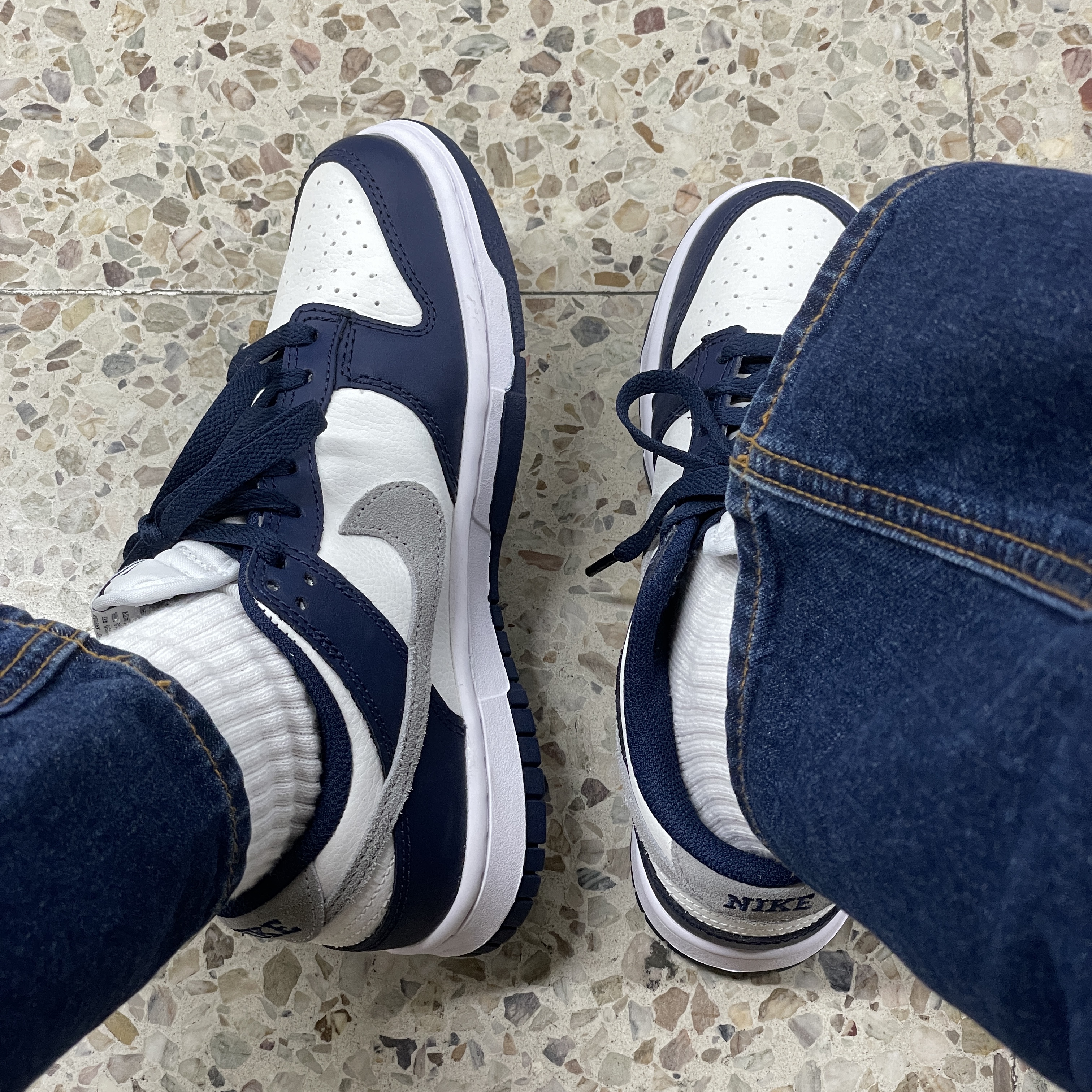 Nike Dunk Low Midnight Navy 착용 스타일