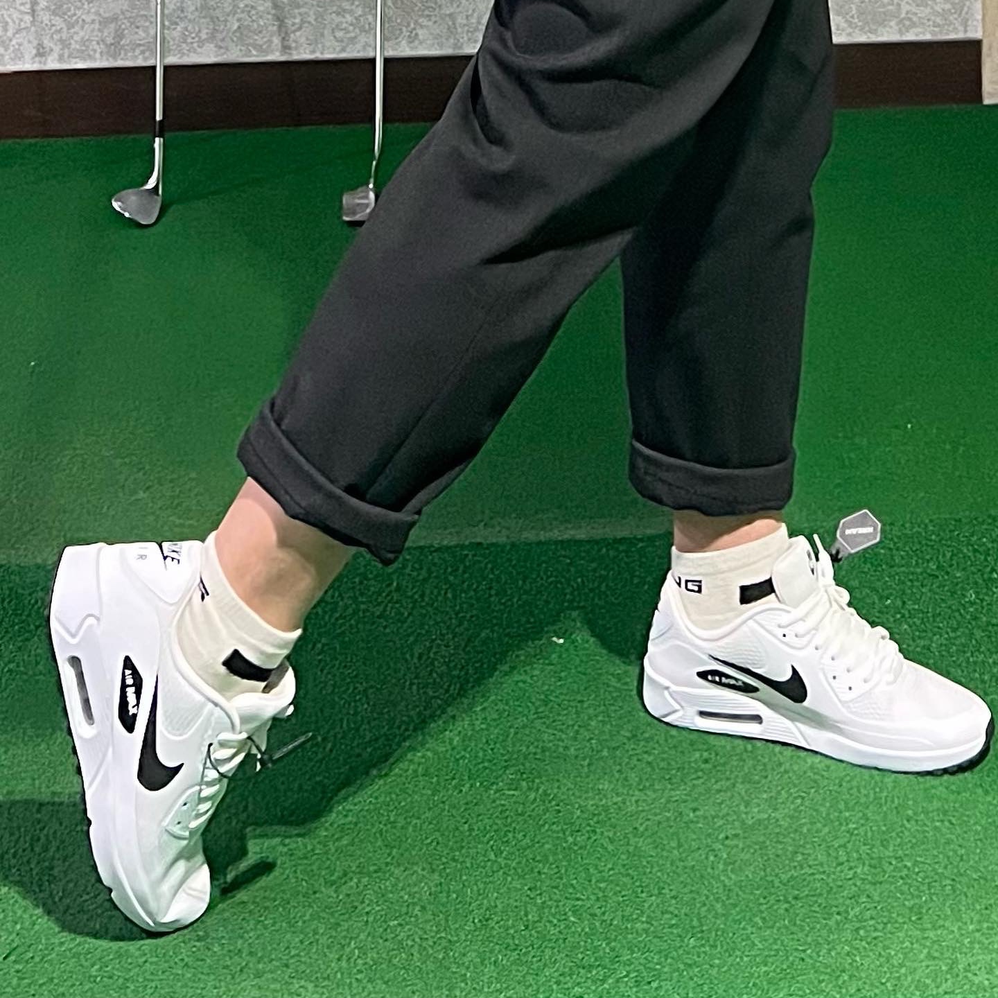 Nike Air Max 90 G White Black 착용 스타일