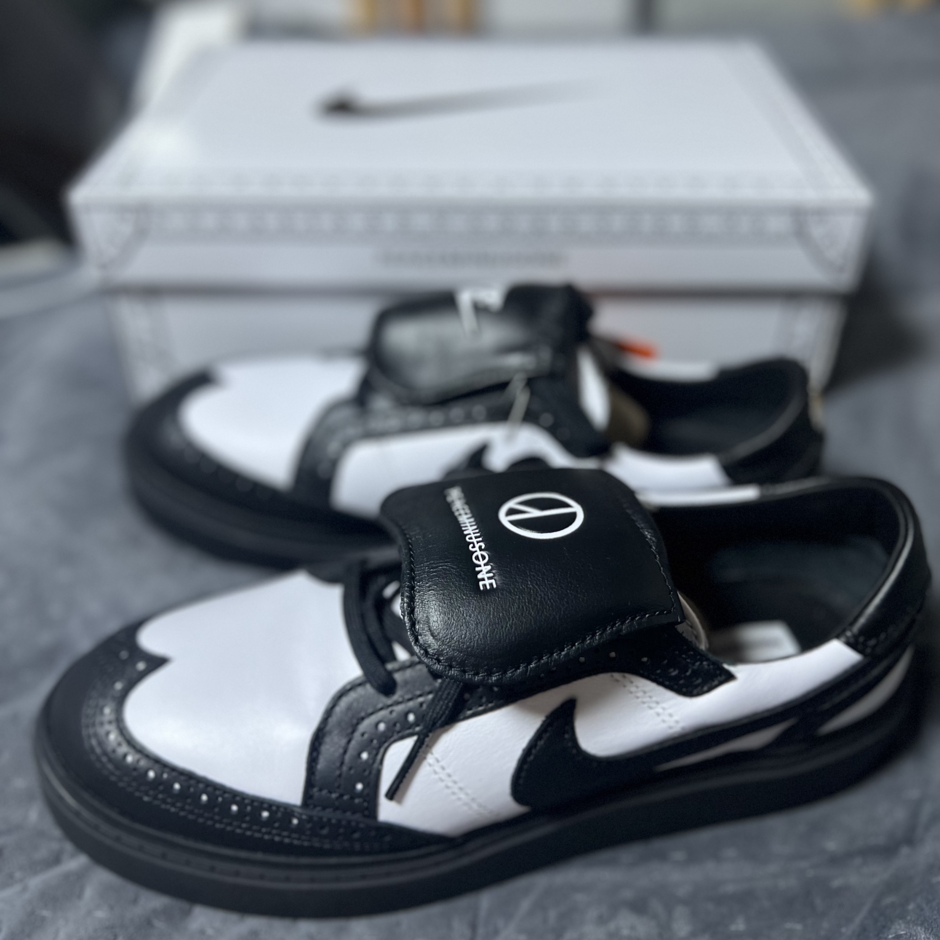 Nike x Peaceminusone Kwondo1 Black and White 착용 스타일 - 1