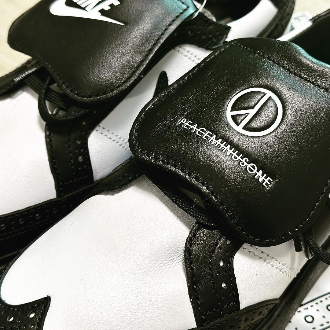 Nike x Peaceminusone Kwondo1 Black and White 착용 스타일 - 1