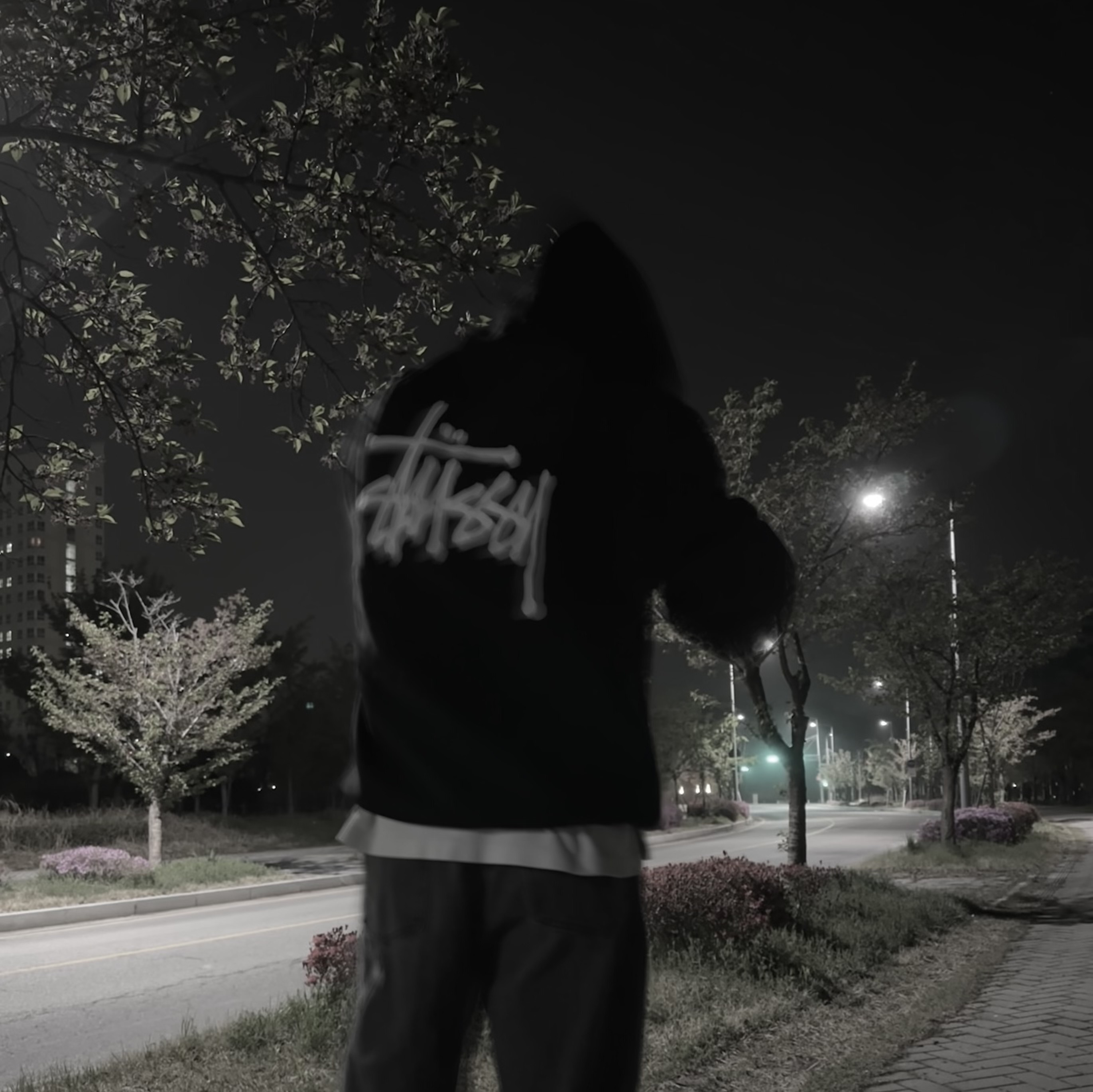 Stussy Basic Stussy Hoodie Black 2023 착용 스타일