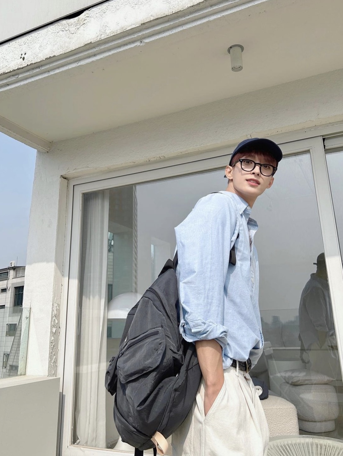 [30% 적립] Polo Ralph Lauren Cotton Chino Ball Cap Newport Navy, Asics Gel-Venture 6 SPS Birch French Blue 착용 스타일 - 3