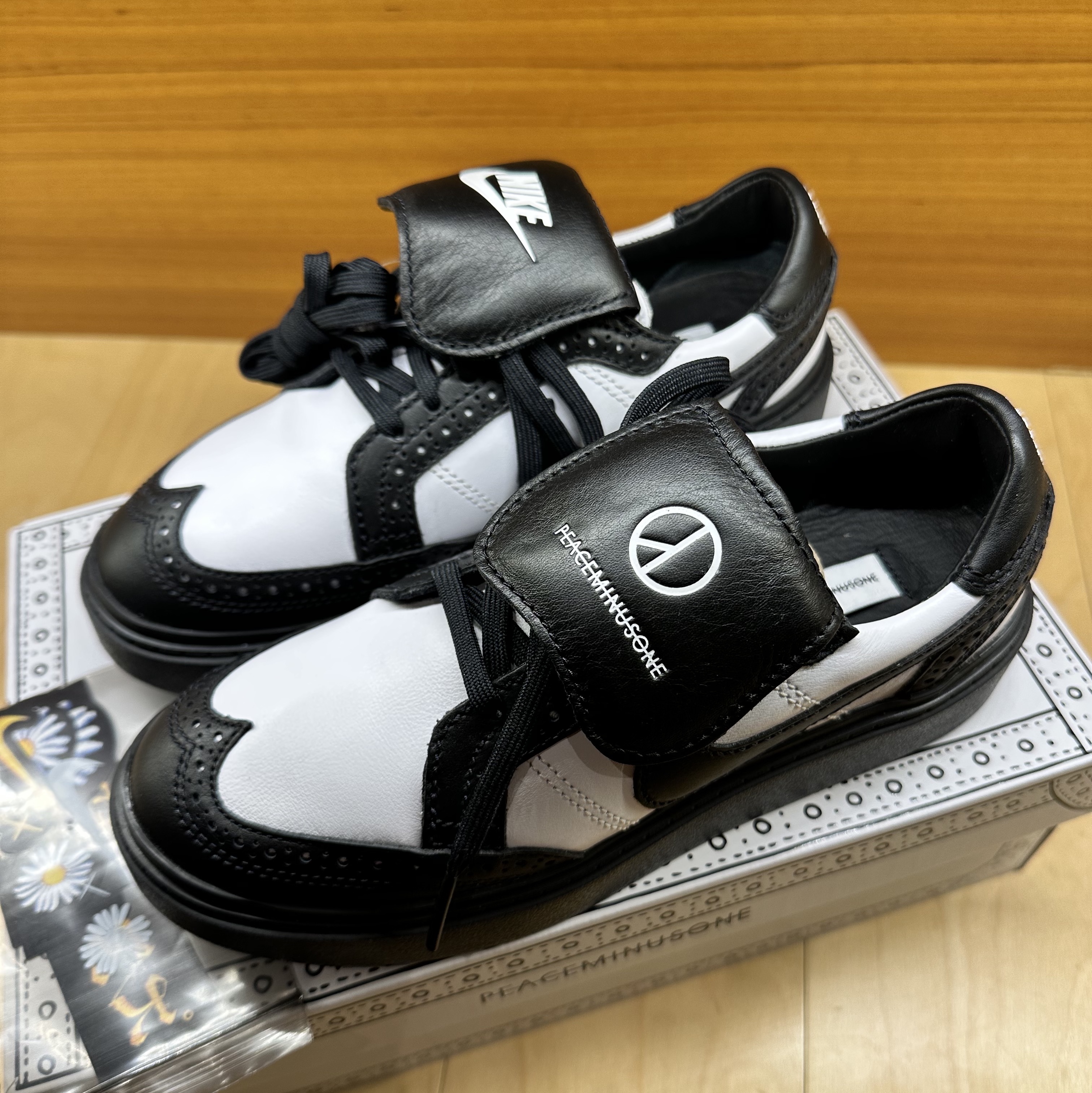 Nike x Peaceminusone Kwondo1 Black and White 착용 스타일 - 1
