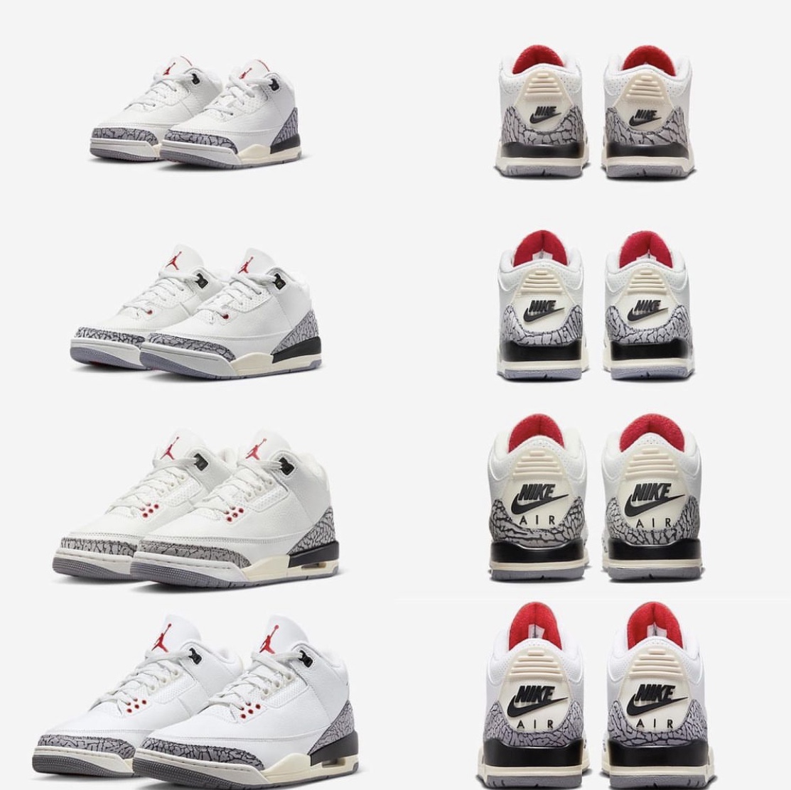 Jordan 3 Retro White Cement Reimagined, (GS) Jordan 3 Retro White Cement Reimagined 착용 스타일 - 2