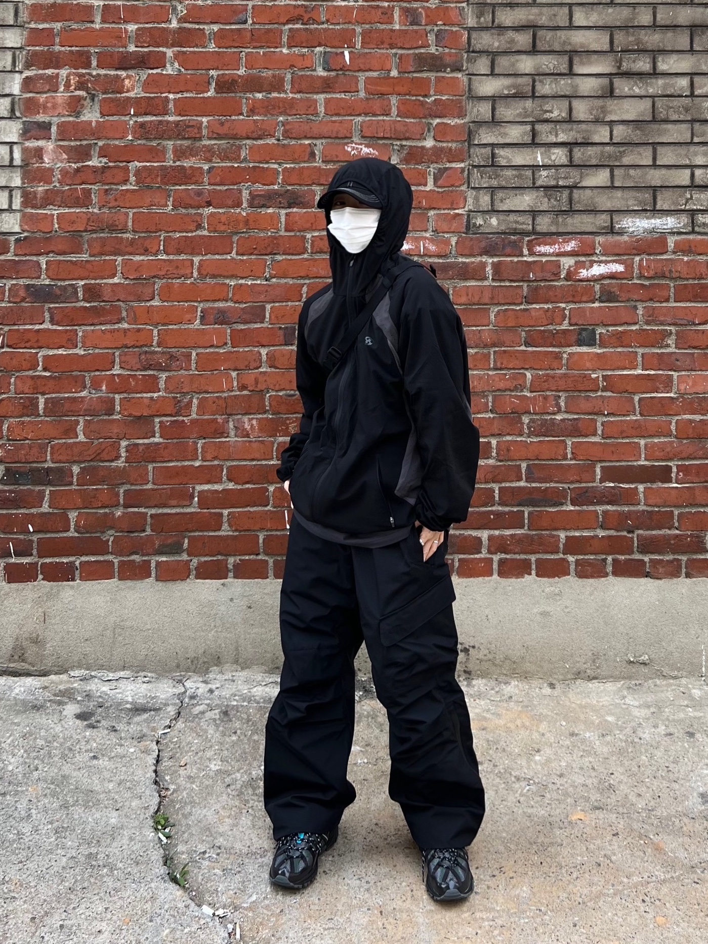 (W) Asics x Matin Kim Gel-Sonoma 15-50 Black Pure Silver, Sansan Gear Running Jacket Black - 23SS 착용 스타일 - 1