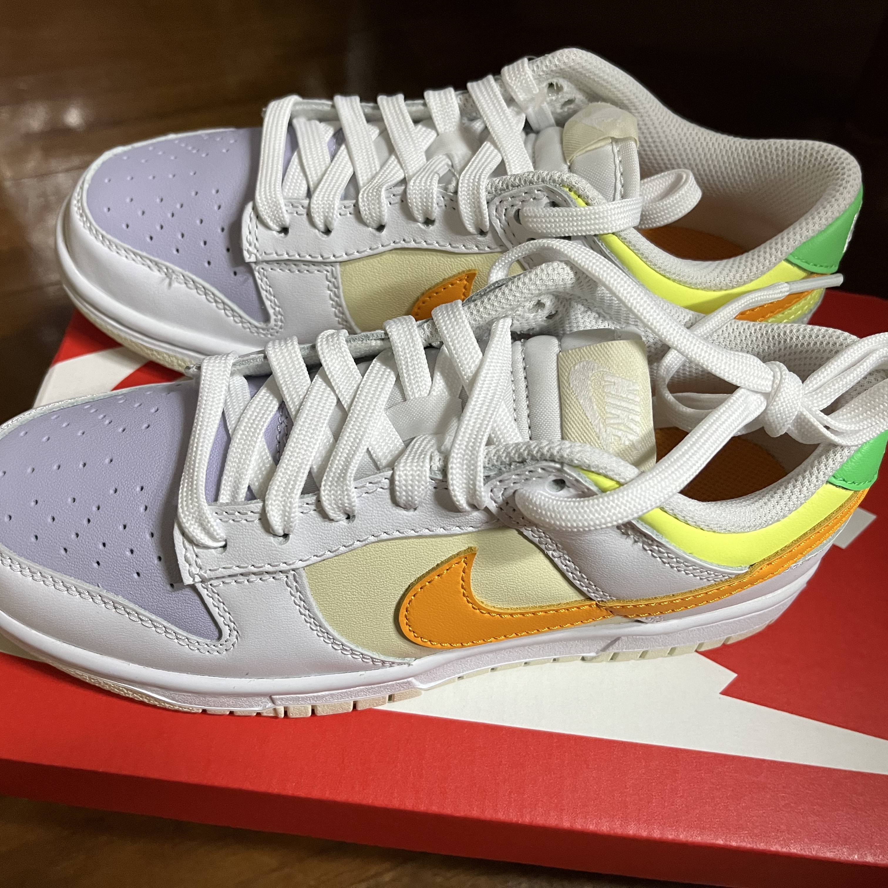 (W) Nike Dunk Low Spring Mix 착용 스타일 - 1