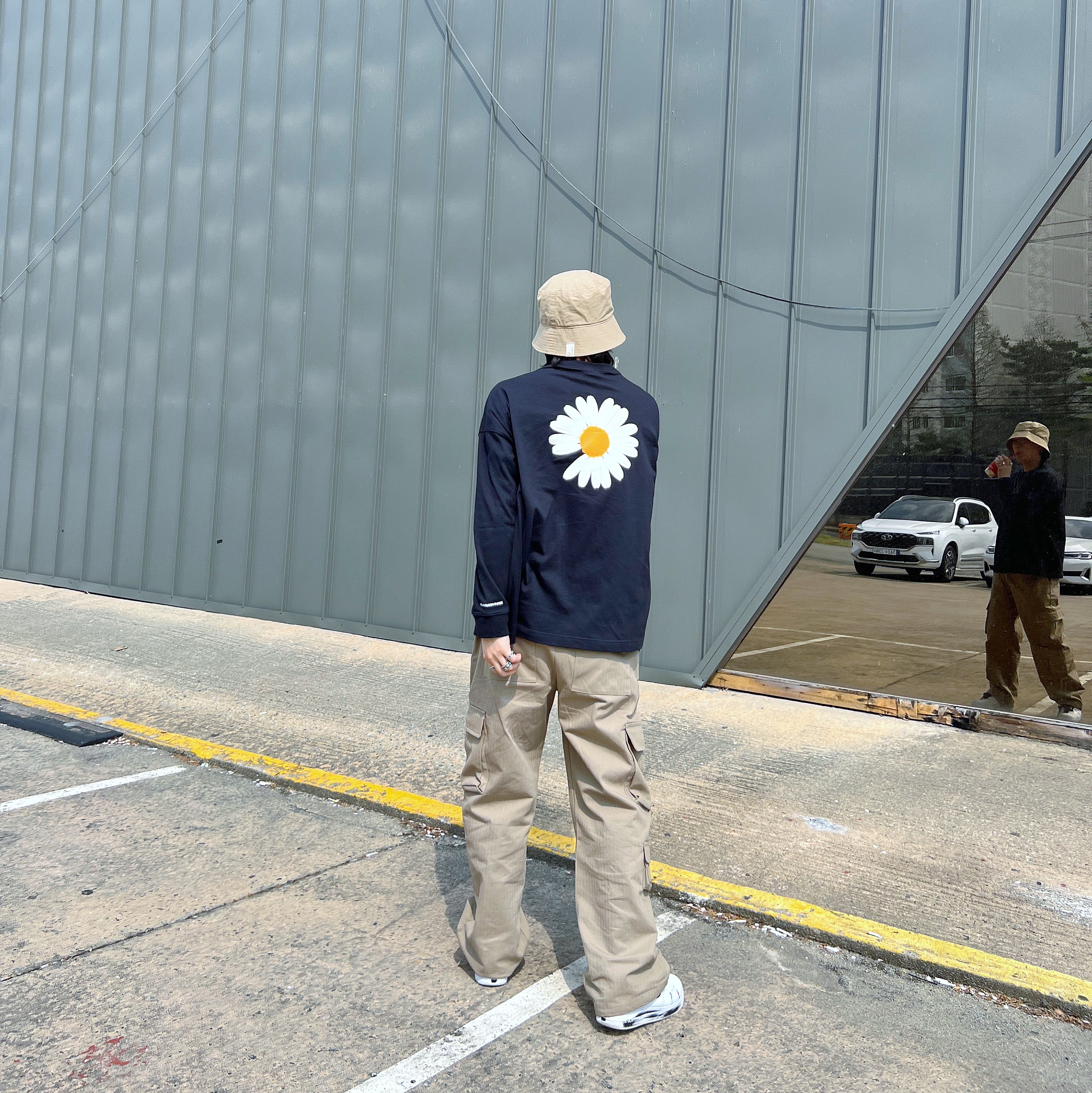 Nike x Peaceminusone LS T-Shirt Black (DR0098-010), Nike x Peaceminusone Air Force 1 Low Para-Noise 2.0 착용 스타일 - 2