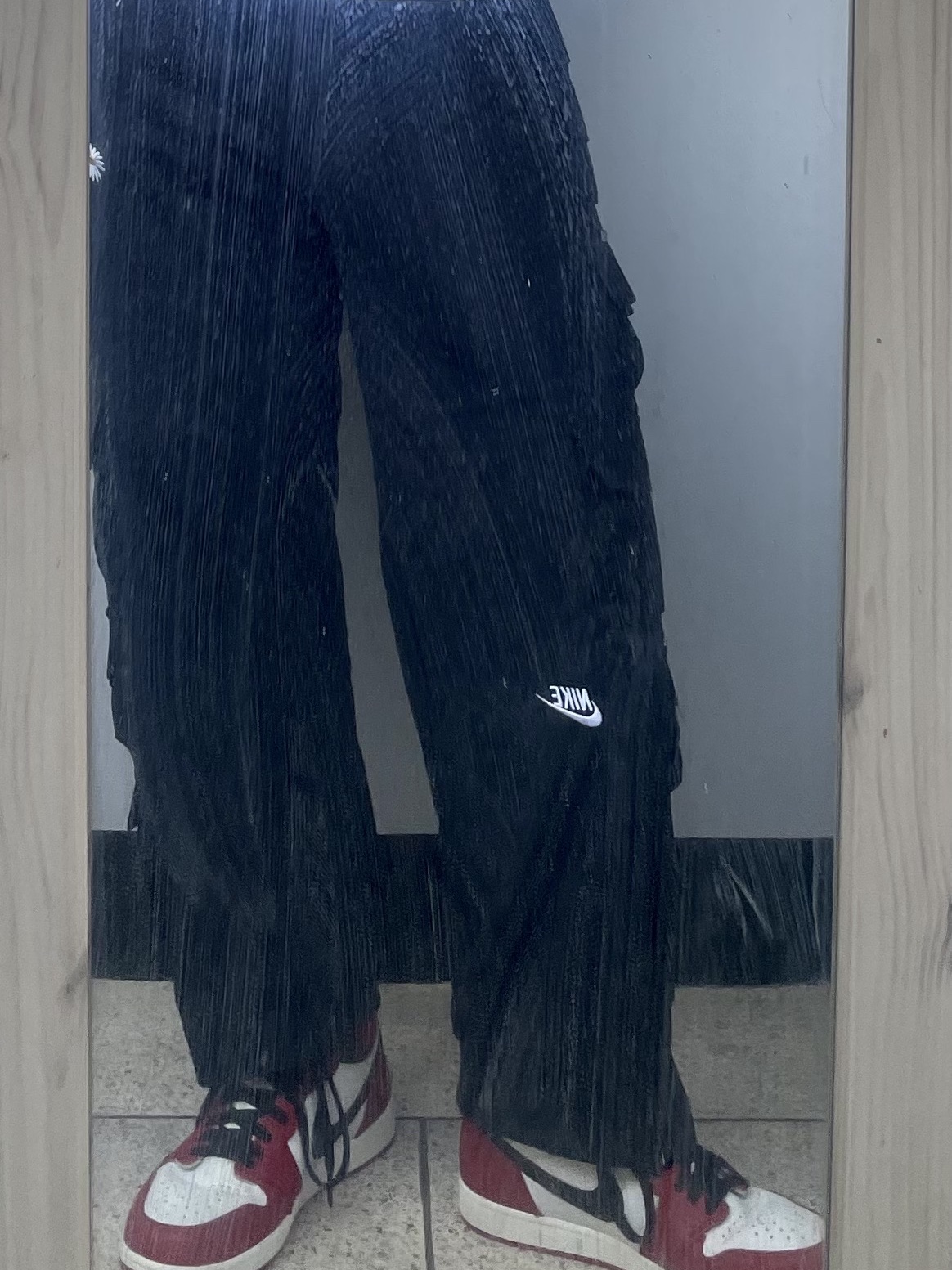 Nike x Peaceminusone Wide Pants Black (DR0096-010), Jordan 1 Retro High OG Chicago 2022 착용 스타일 - 2