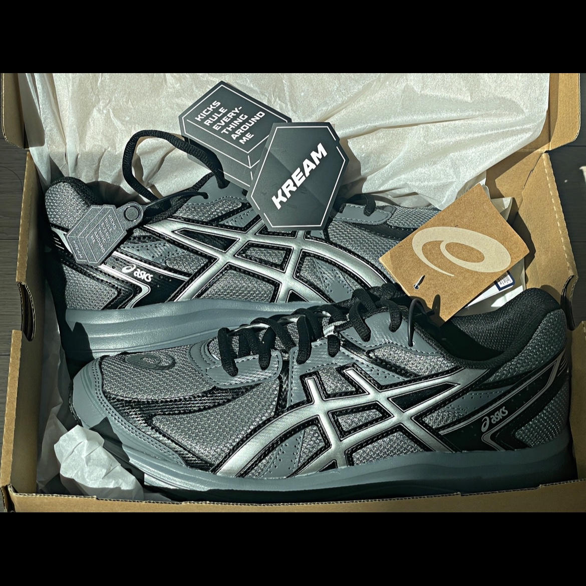 Asics Jog 100 S Steel Grey - 2E Wide 착용 스타일 - 2