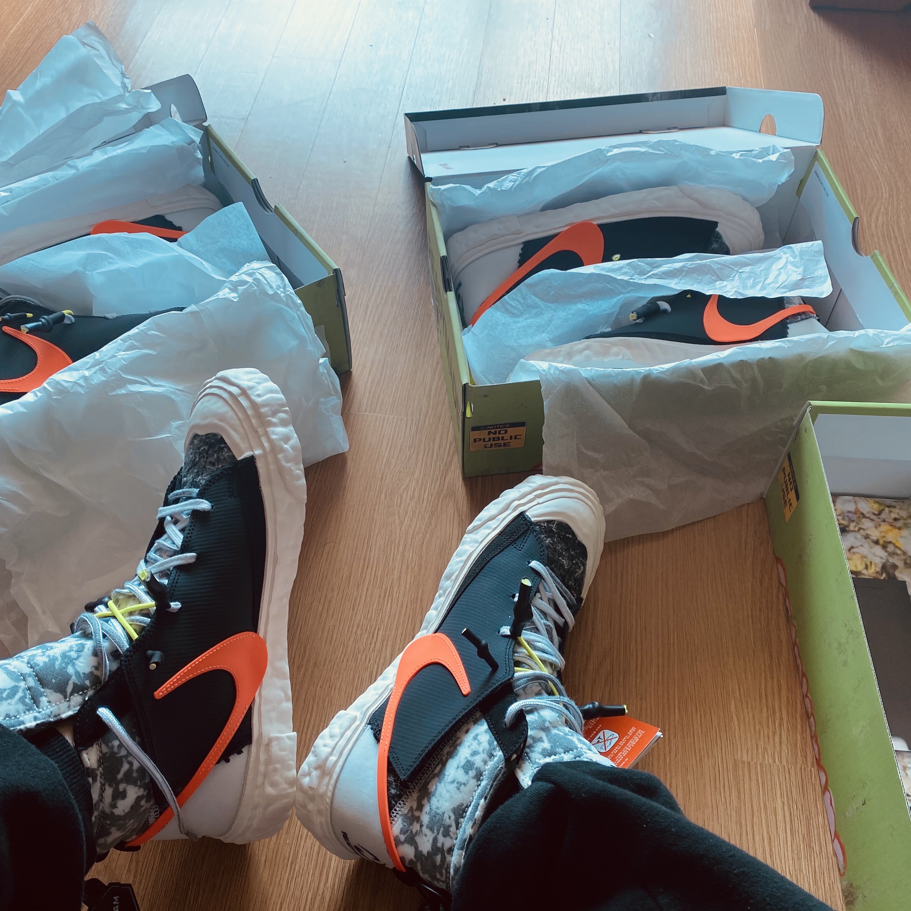 Nike x Readymade Blazer Mid Black 착용 스타일