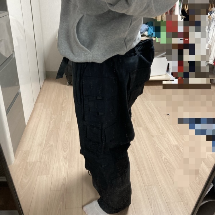 Nike x Peaceminusone Wide Pants Black (DR0096-010) 착용 스타일 - 2